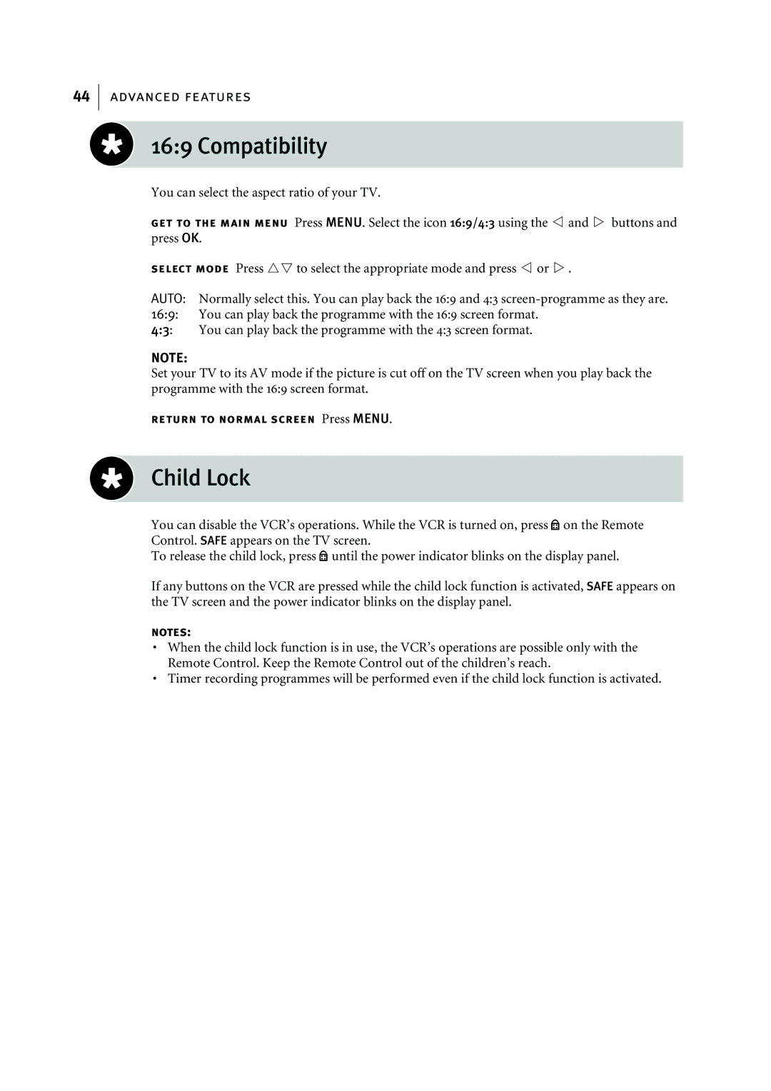 JVC HR-J295EK manual Compatibility, Child Lock 