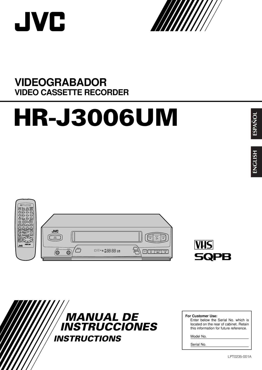 JVC HR-J3006UM manual 