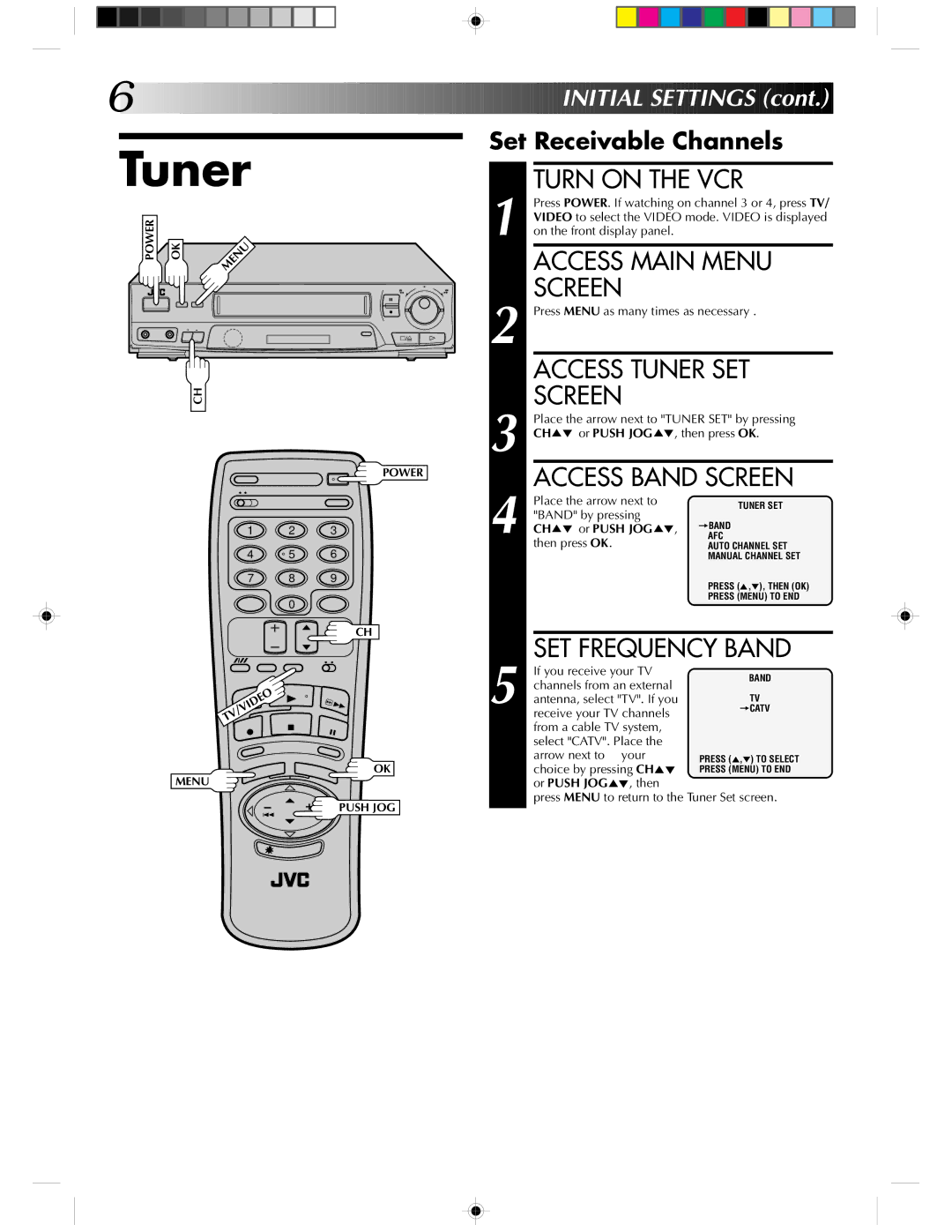 JVC HR-J430KR manual Tuner 