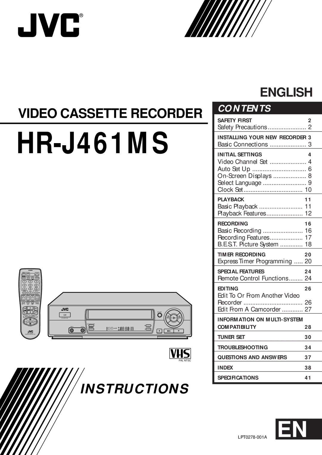 JVC HR-J461MS specifications 