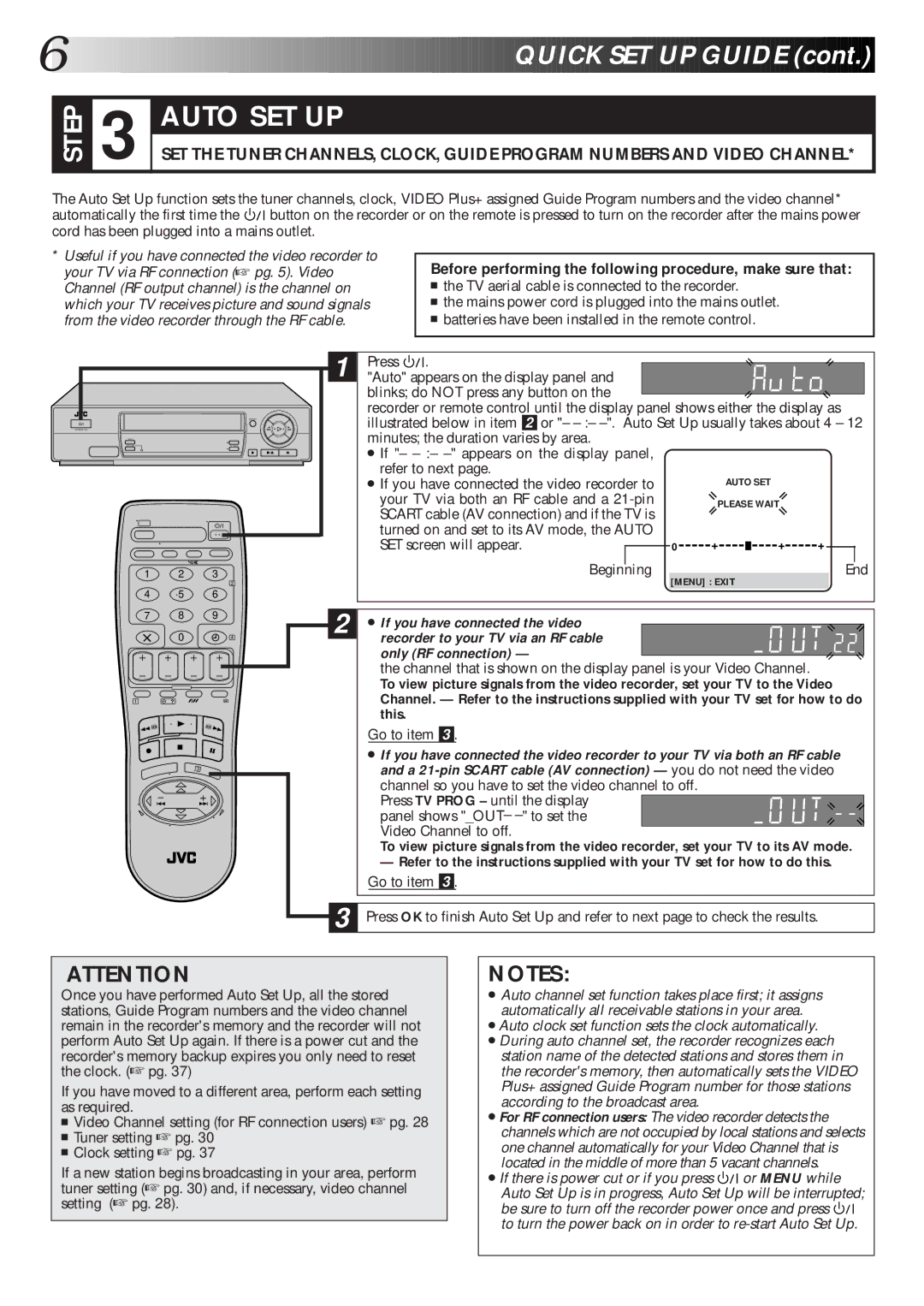 JVC HR-J265EK Before performing the following procedure, make sure that, Your TV via both an RF cable and a 21-pin 