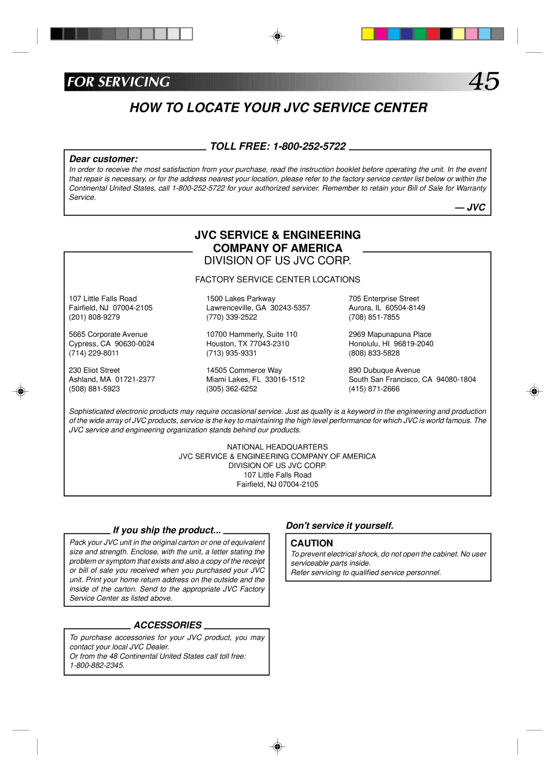 JVC HR-J630U manual For S Ervicing 