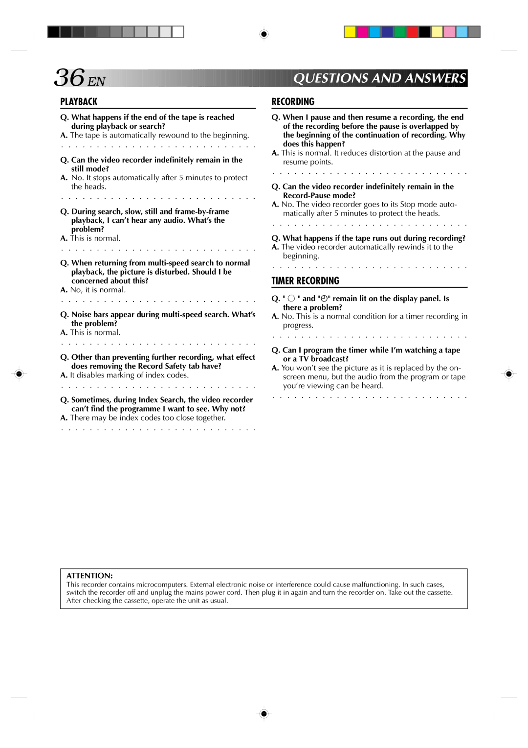 JVC HR-J638E/EH specifications Questions and Answers 