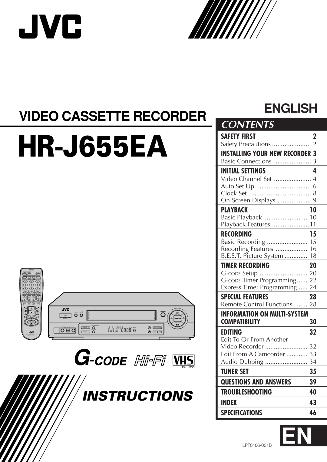 JVC HR-J655EA specifications 