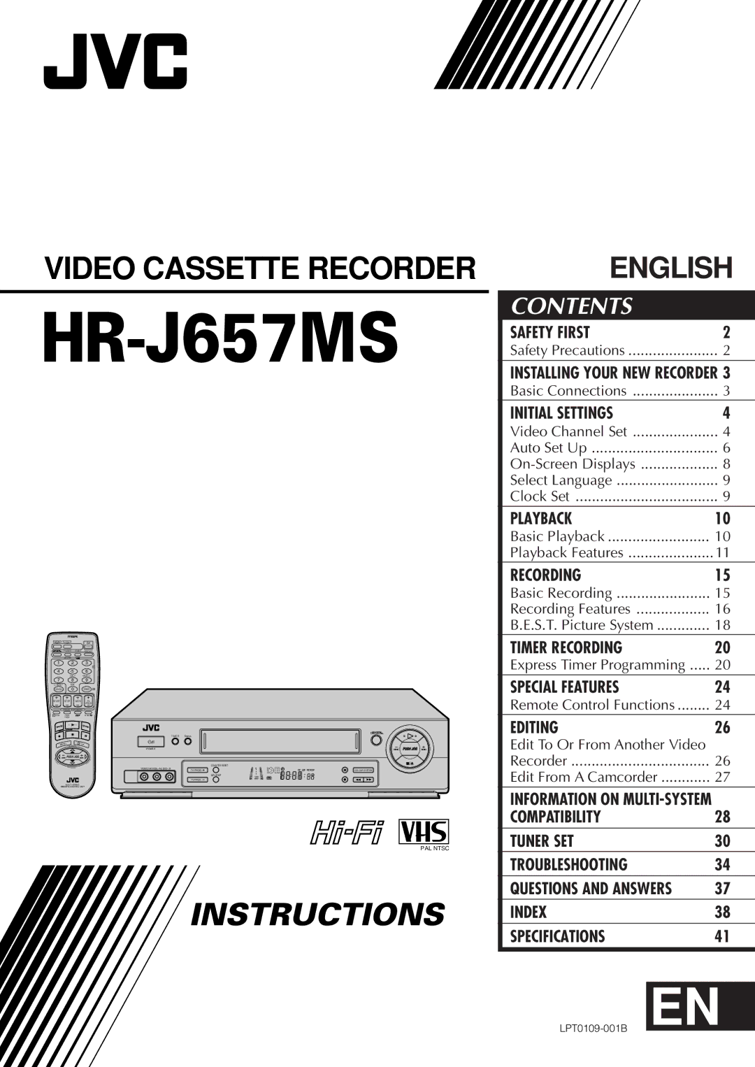 JVC HR-J657MS specifications 