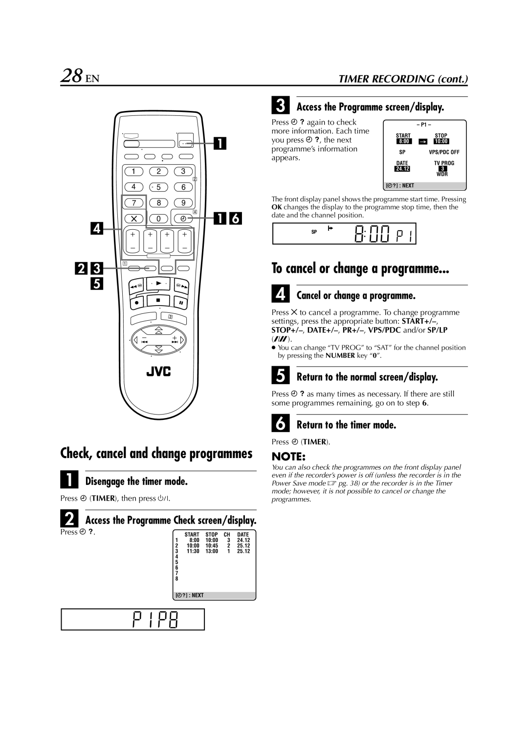 JVC HR-J671, HR-J673, HR-J470, HR-J472EU, HR-J672, HR-J272EU, HR-J270, HR-J674 instruction manual 28 EN 