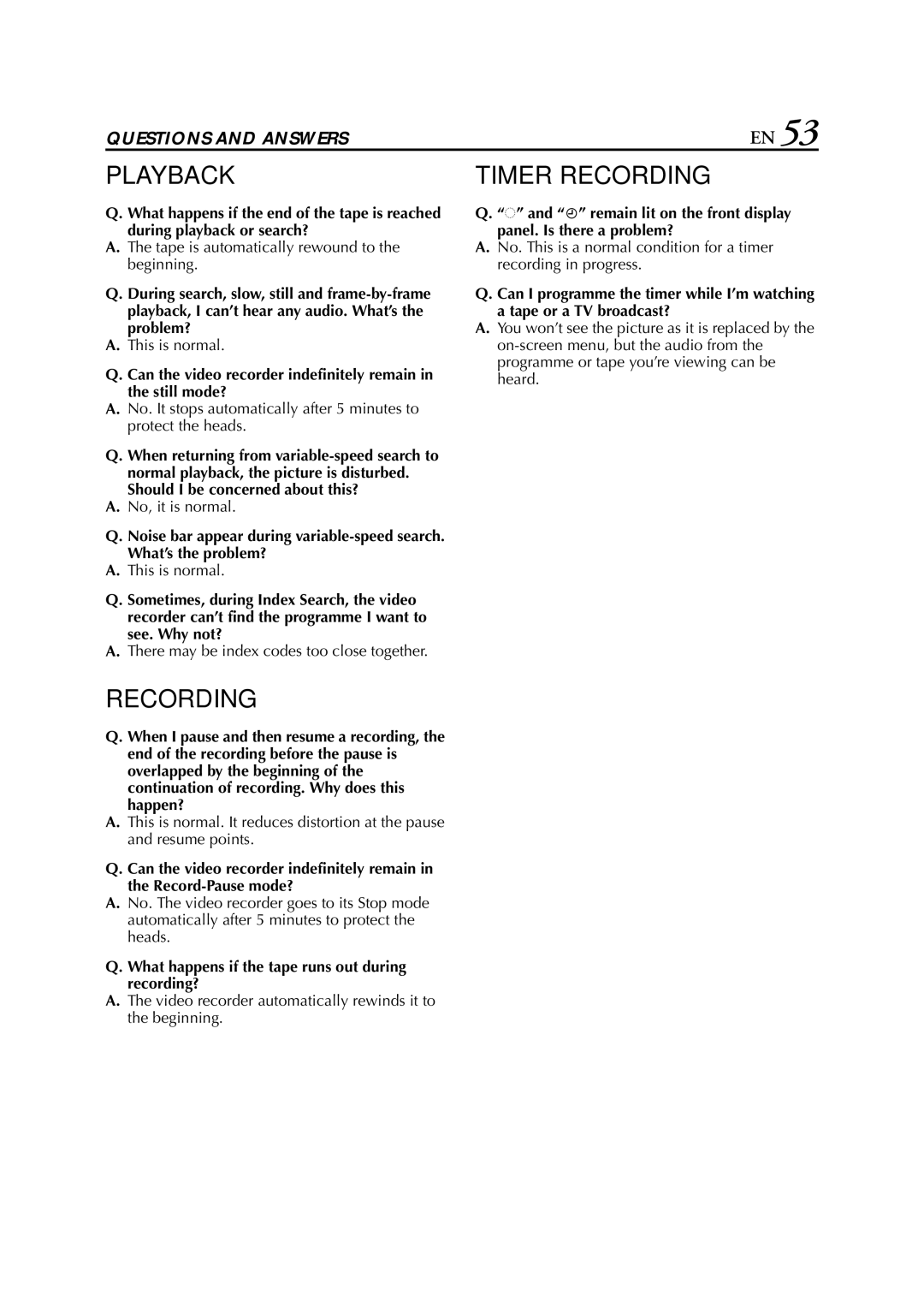 JVC HR-J673EU instruction manual Playback 