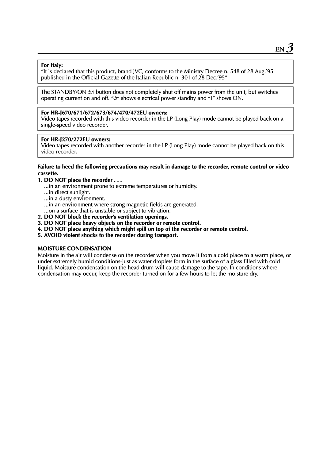 JVC HR-J674EU instruction manual 