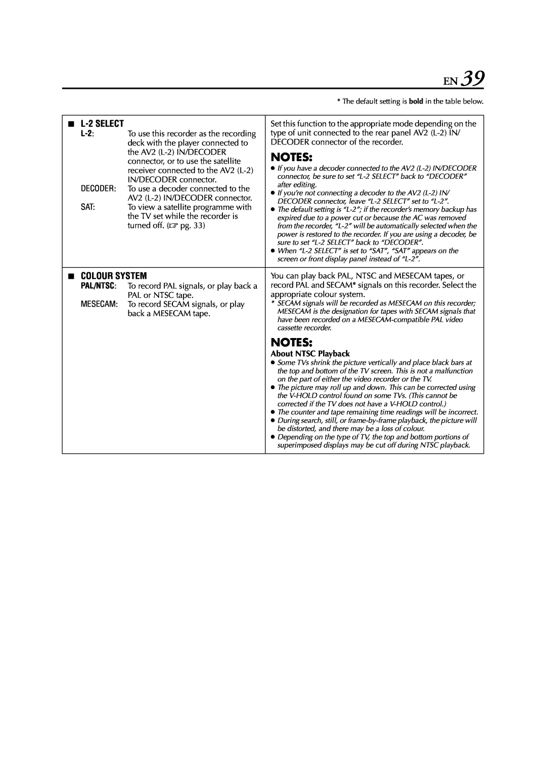 JVC HR-J674EU instruction manual 8 L-2 SELECT, Colour System, Pal/Ntsc, About NTSC Playback 