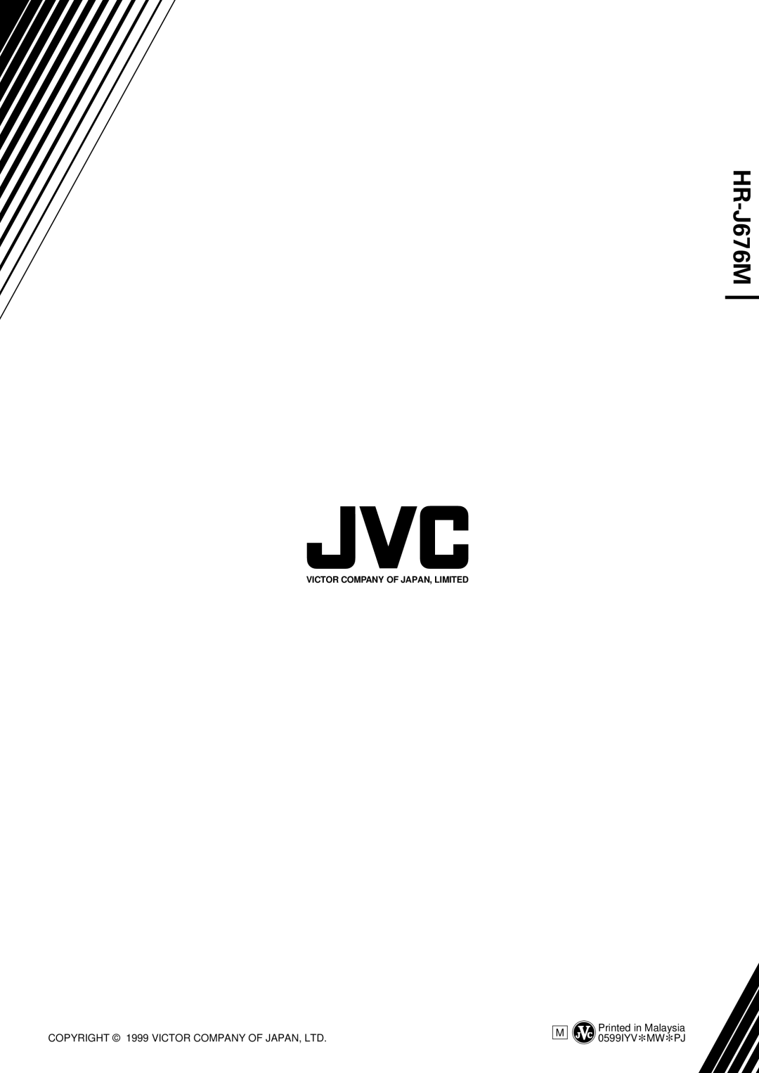 JVC HR-J676M manual 