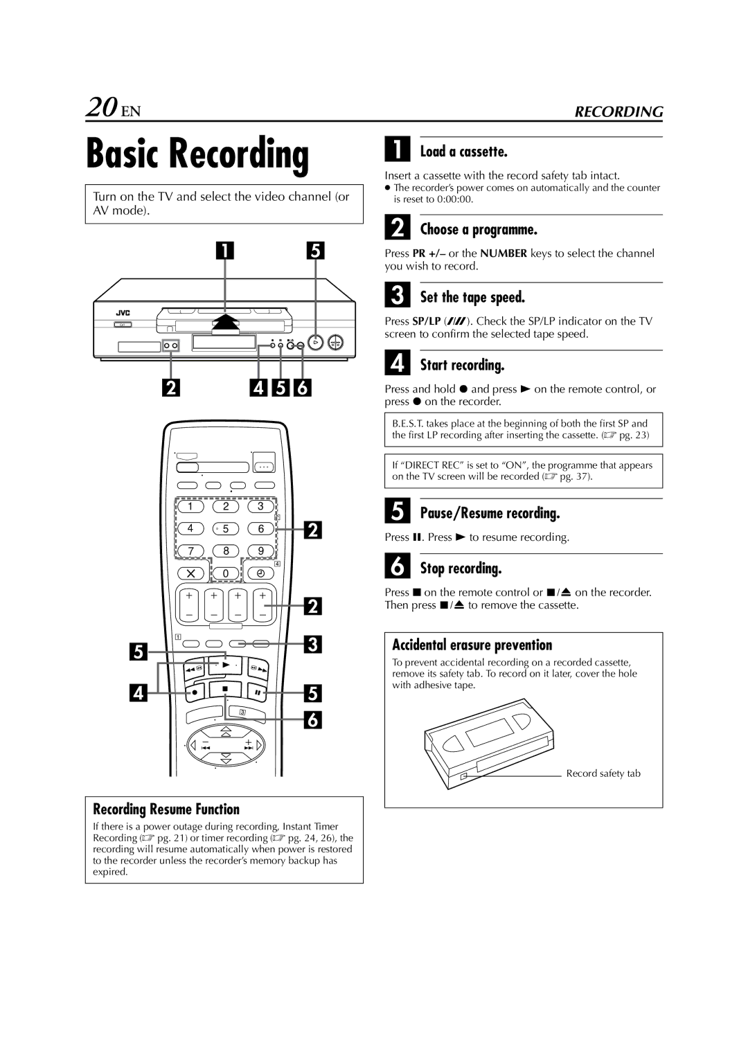 JVC HR-J680, HR-J681, HR-J682EU, HR-J587, HR-J588, HR-J589EU instruction manual 20 EN 