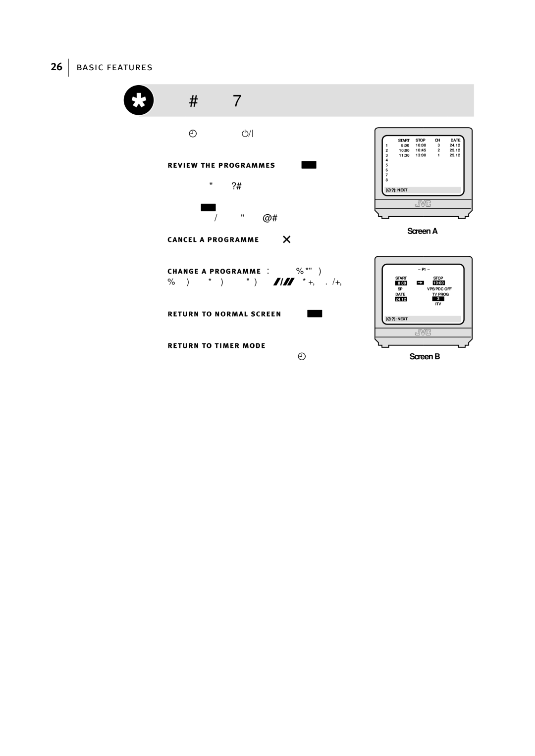 JVC HR-J695EK Check, Cancel & Change Programmes, Press c, then press oto disengage the timer mode, Times as necessary 