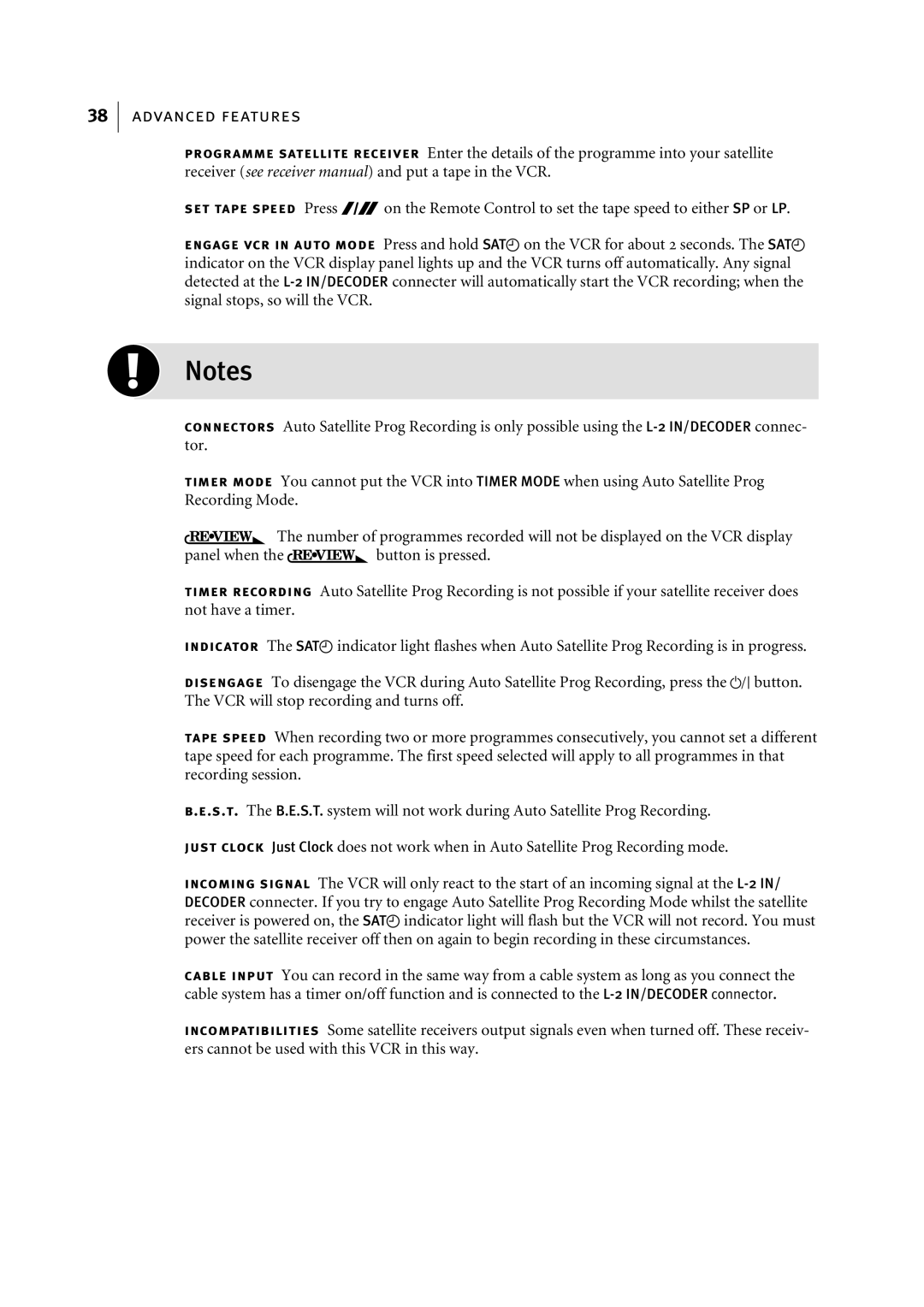 JVC HR-J695EK, HR-J696EK manual Advanced features 