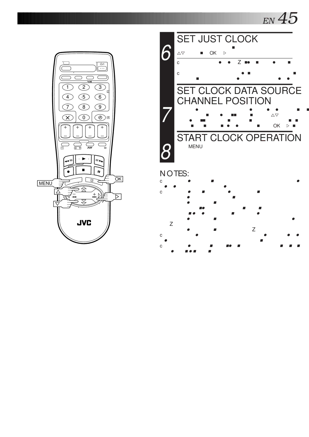 JVC HR-J668EU, HR-J711EU specifications SET Just Clock, Channel Position, Default setting is OFF. Set as desired by pressing 