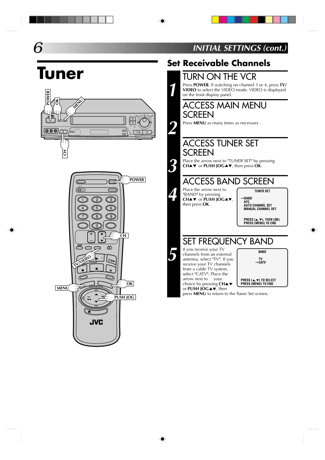 JVC HR-J730KR manual Tuner 