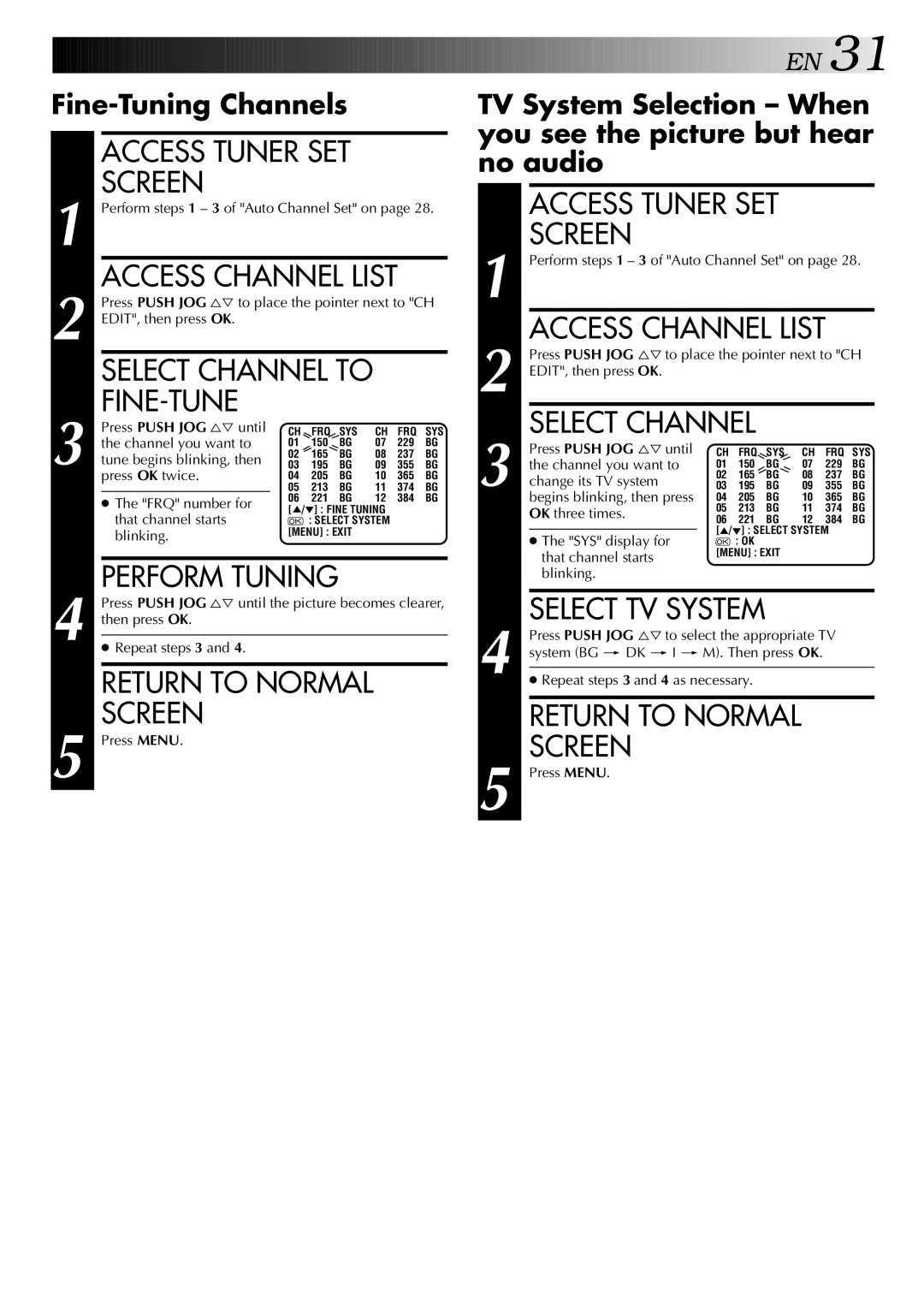 JVC HR-J647MS, HR-J747MS specifications Fine-Tuning Channels 