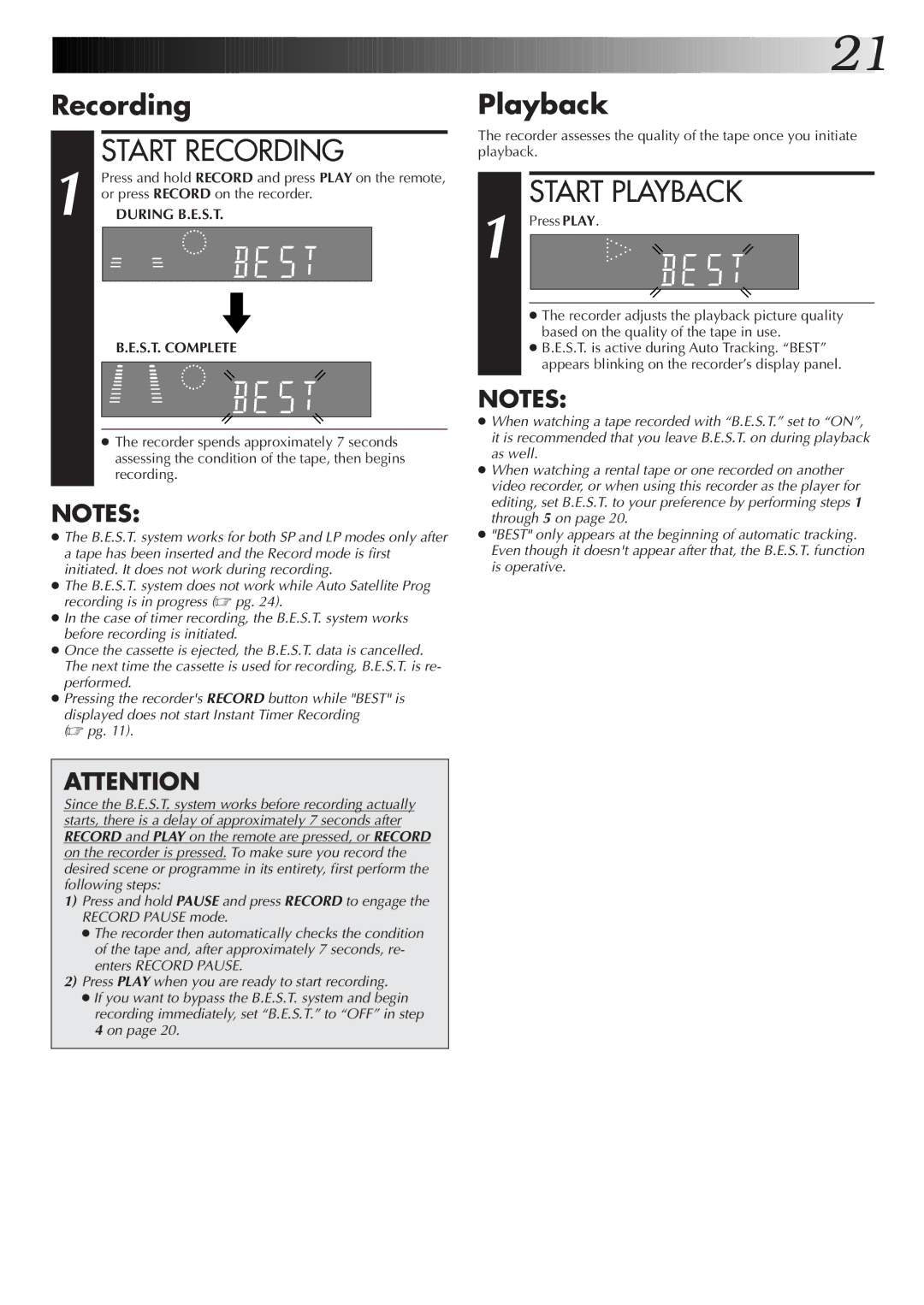 JVC HR-J755EK setup guide Recording, Playback, Or press Record on the recorder 