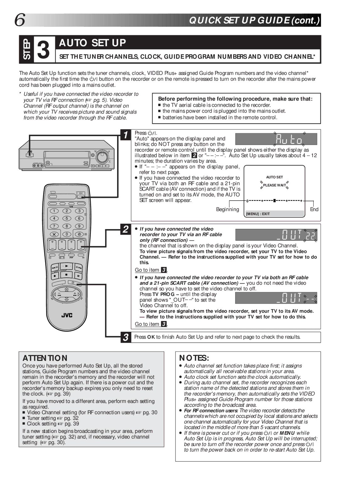 JVC HR-J765EK Before performing the following procedure, make sure that, Your TV via both an RF cable and a 21-pin 