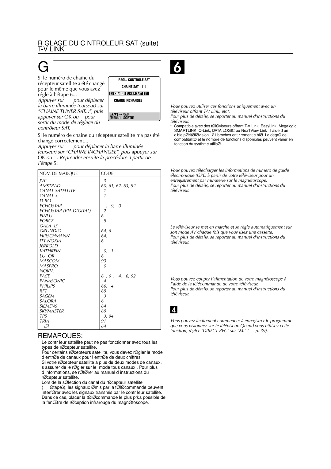 JVC HR-J770MS manual NexTView Link, Direct Rec, Vérifier les résultats du test 