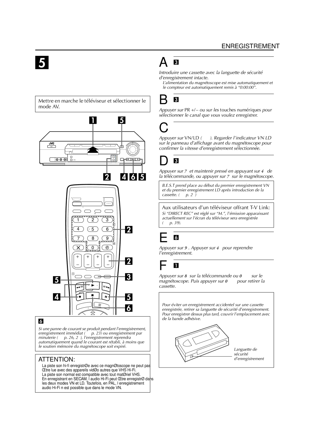 JVC HR-J770MS manual Fonction de reprise d’enregistrement, Choisir un programme, Régler la vitesse d’enregistrement 