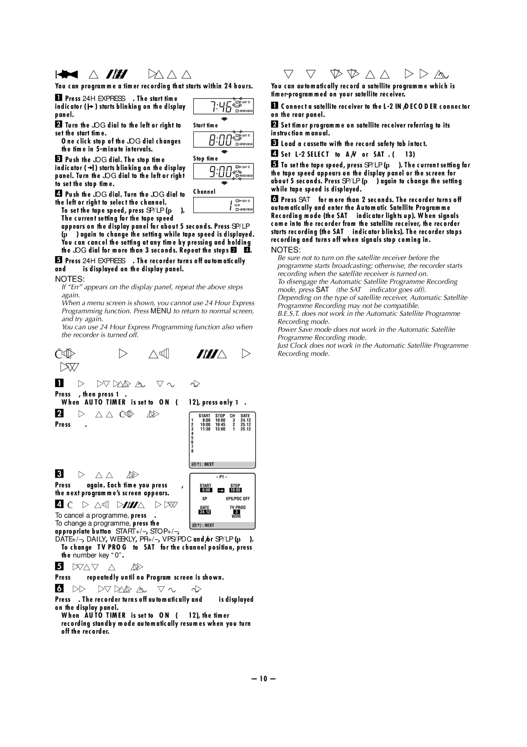 JVC HR-J790EU specifications Checking, canceling or changing programme settings 