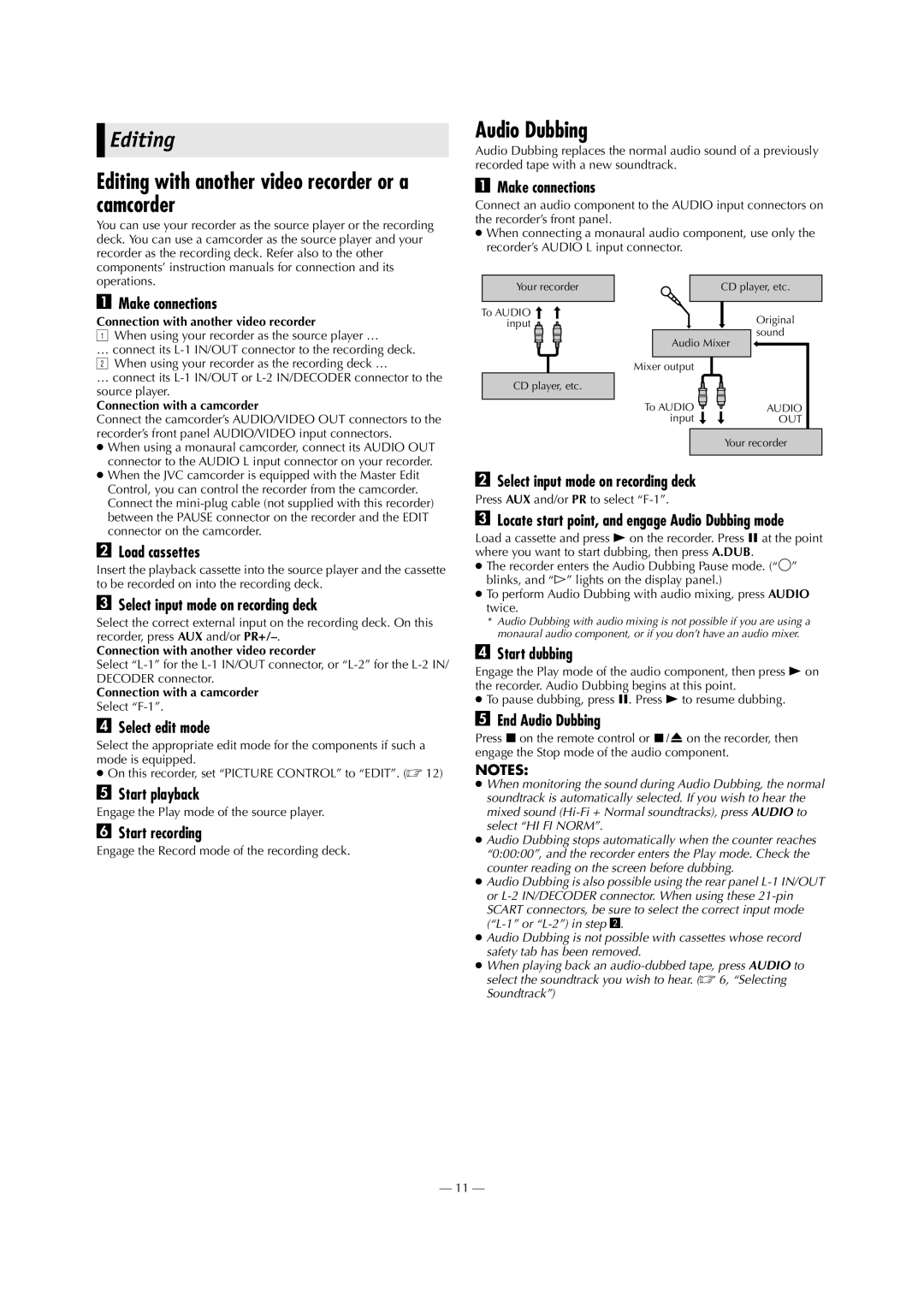 JVC HR-J790EU specifications Editing 