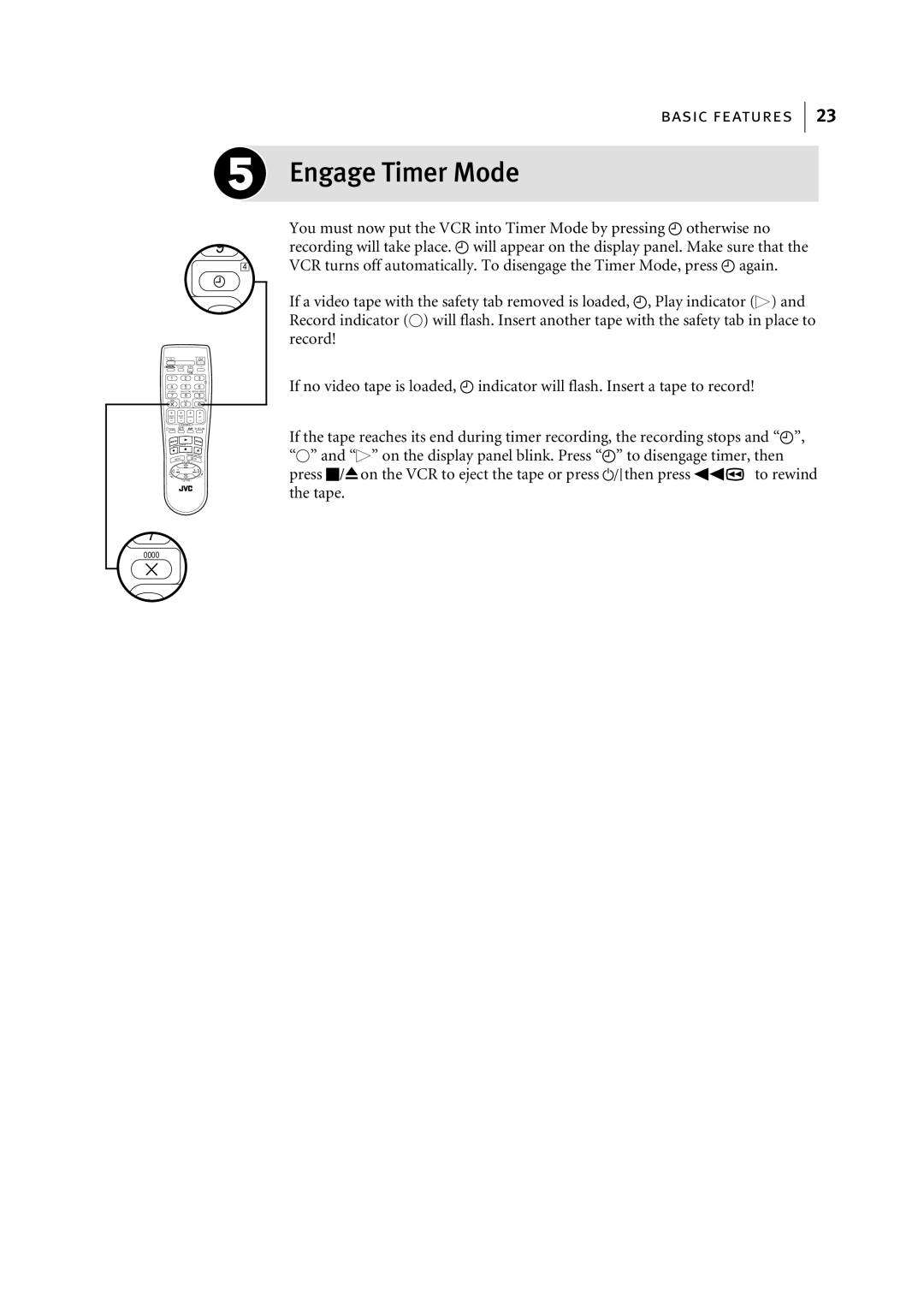 JVC HR-J795EK manual Engage Timer Mode 