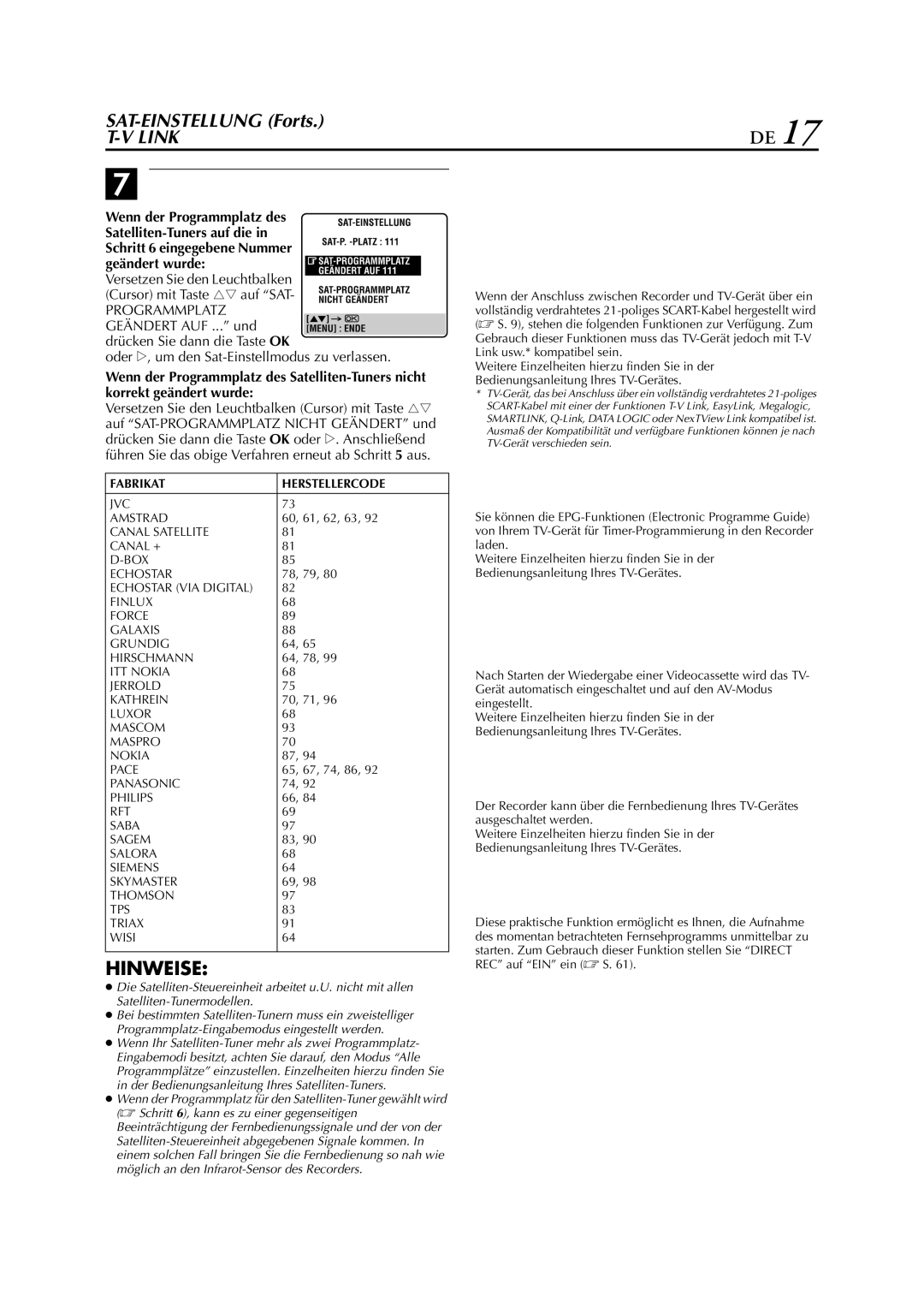 JVC HR-J880EU manual Funktionen, NexTView Link, Gerätes, Direct Rec 