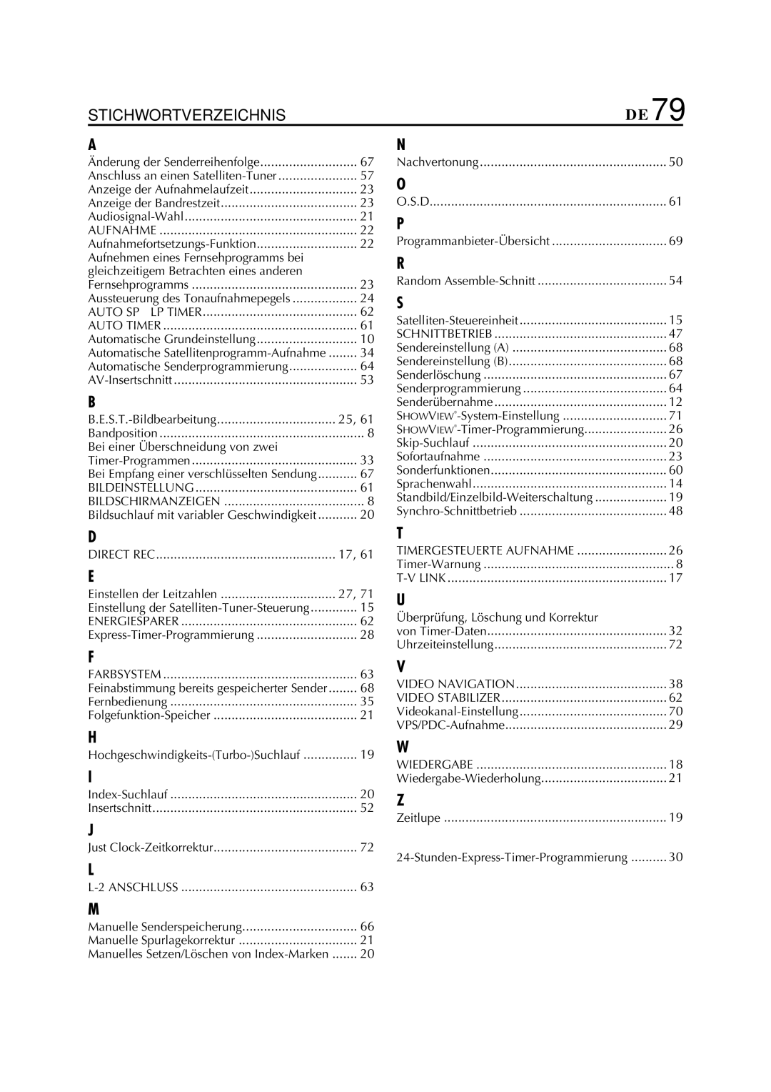 JVC HR-J880EU manual Fernsehprogramms, Automatische Grundeinstellung, AV-Insertschnitt S.T.-Bildbearbeitung Bandposition 