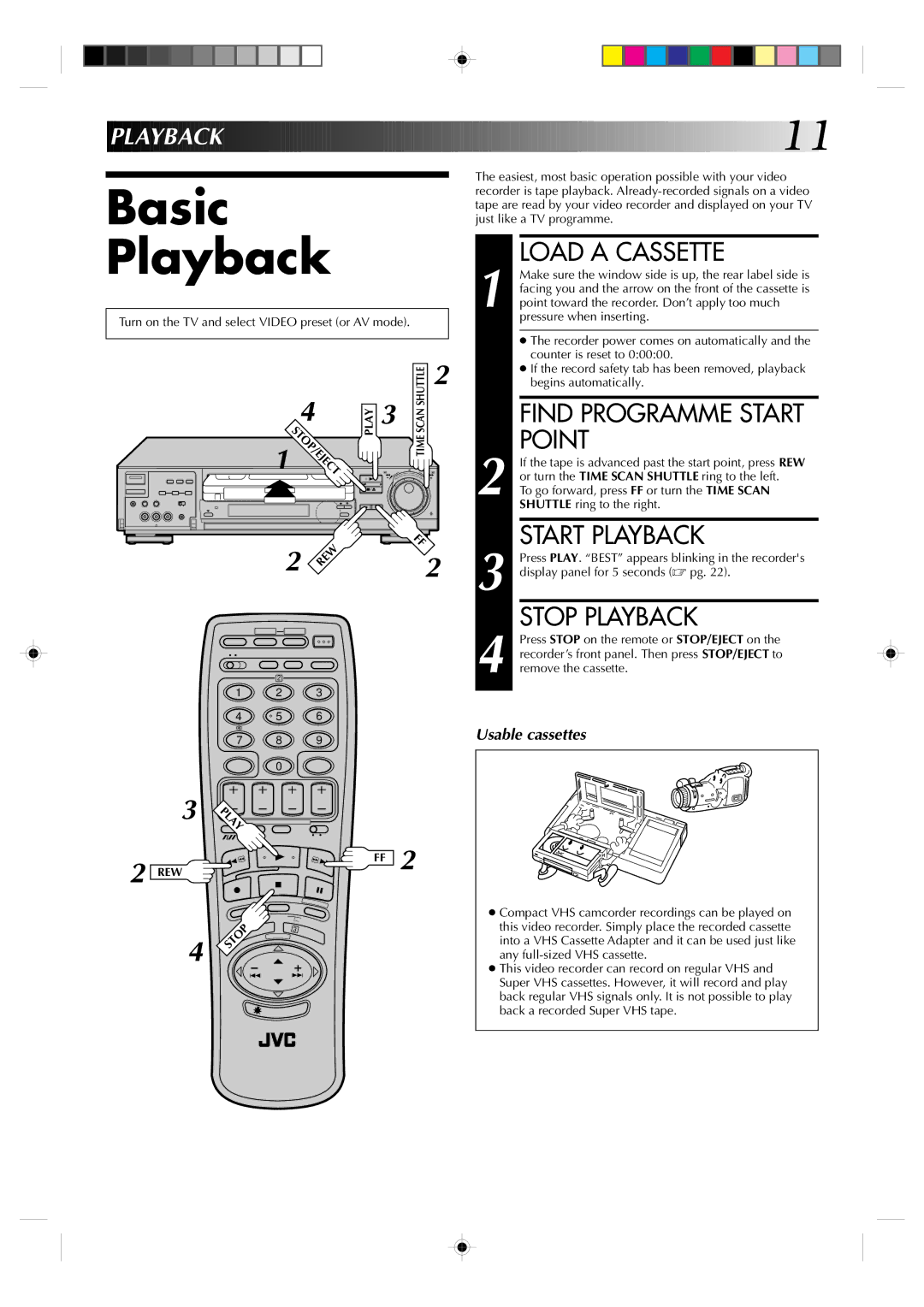 JVC HR-J935EK specifications Basic, Playback 