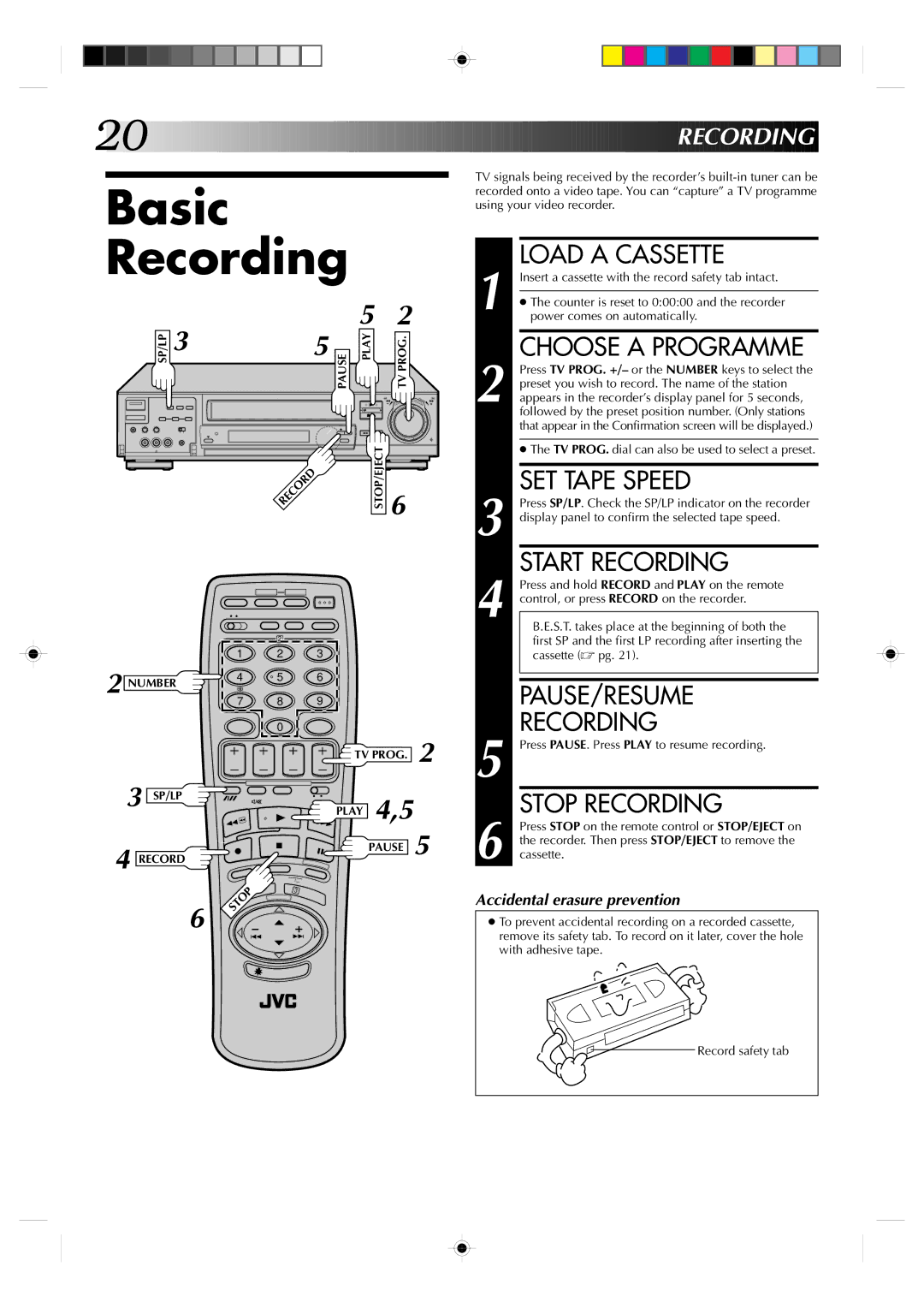 JVC HR-J935EK specifications Recording 