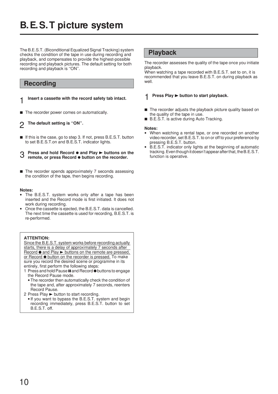 JVC HR-JP400K, HR-JP200A, LPT0416-001A instruction manual S.T. picture system, Recording, Playback 