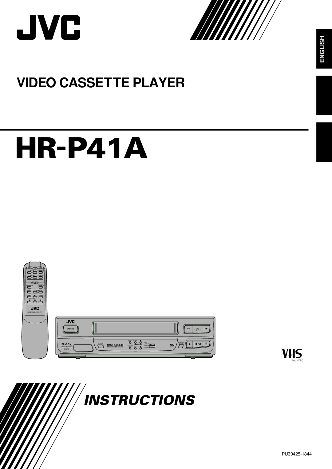 JVC HR-P41A manual 