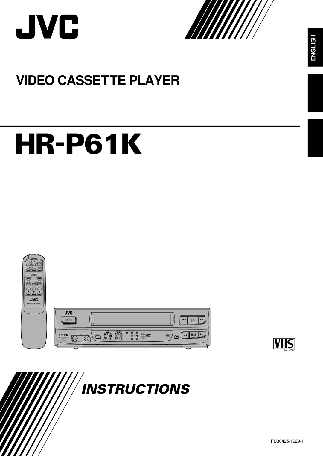 JVC HR-P61K manual 