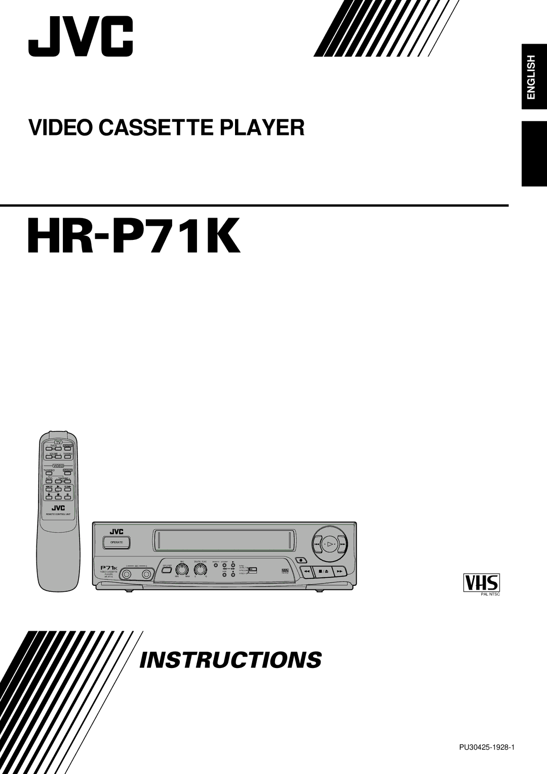 JVC HR-P71K manual 