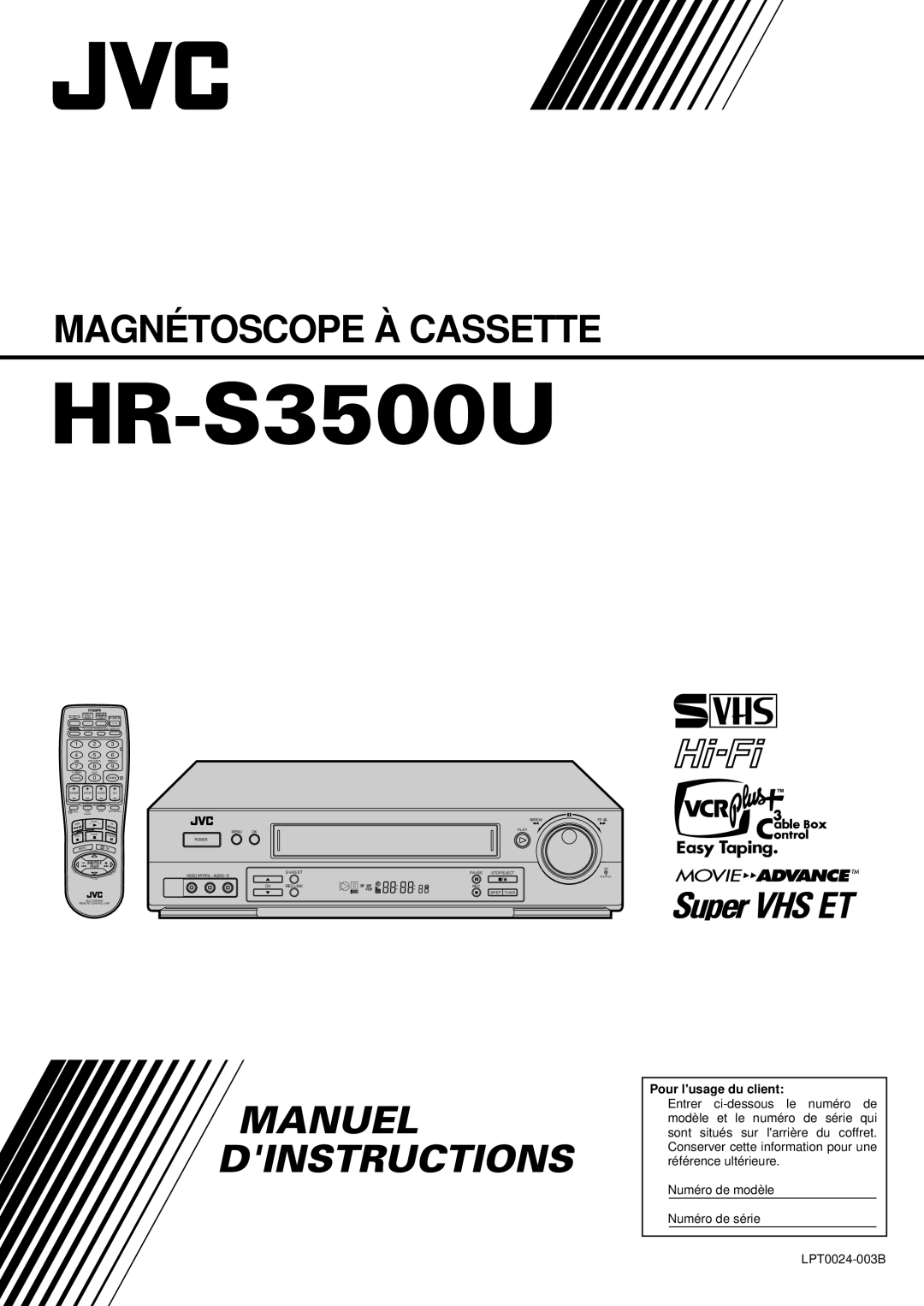 JVC HR-S3500U manual 