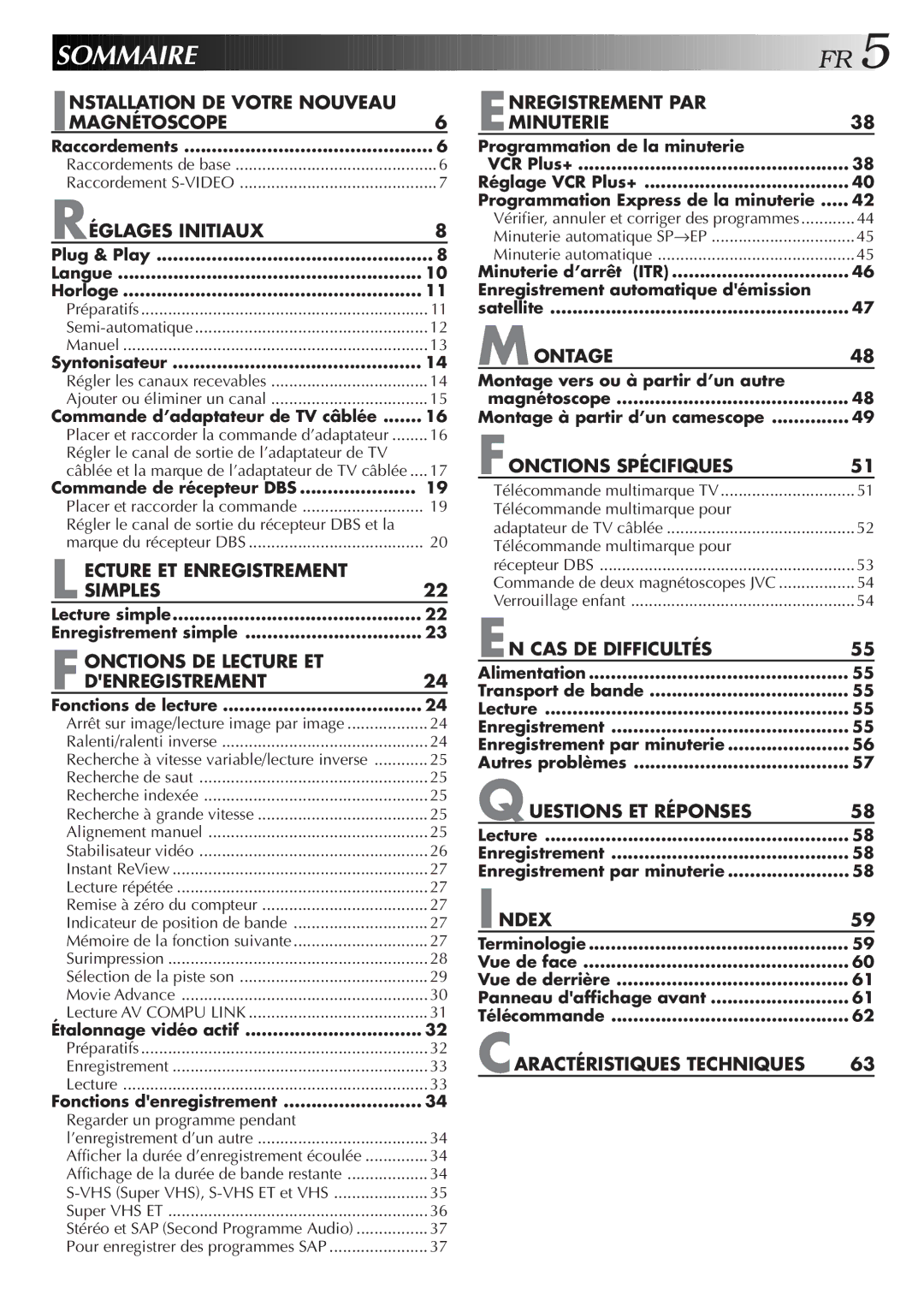 JVC HR-S3500U manual Minuterie automatique 