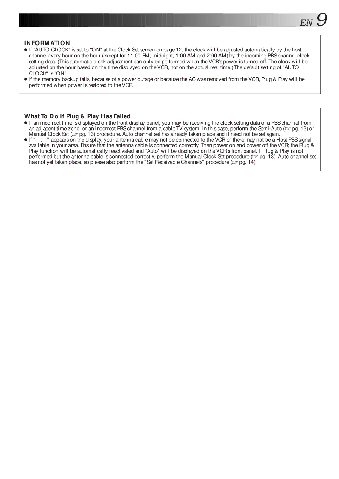 JVC HR-S4500U manual Information 