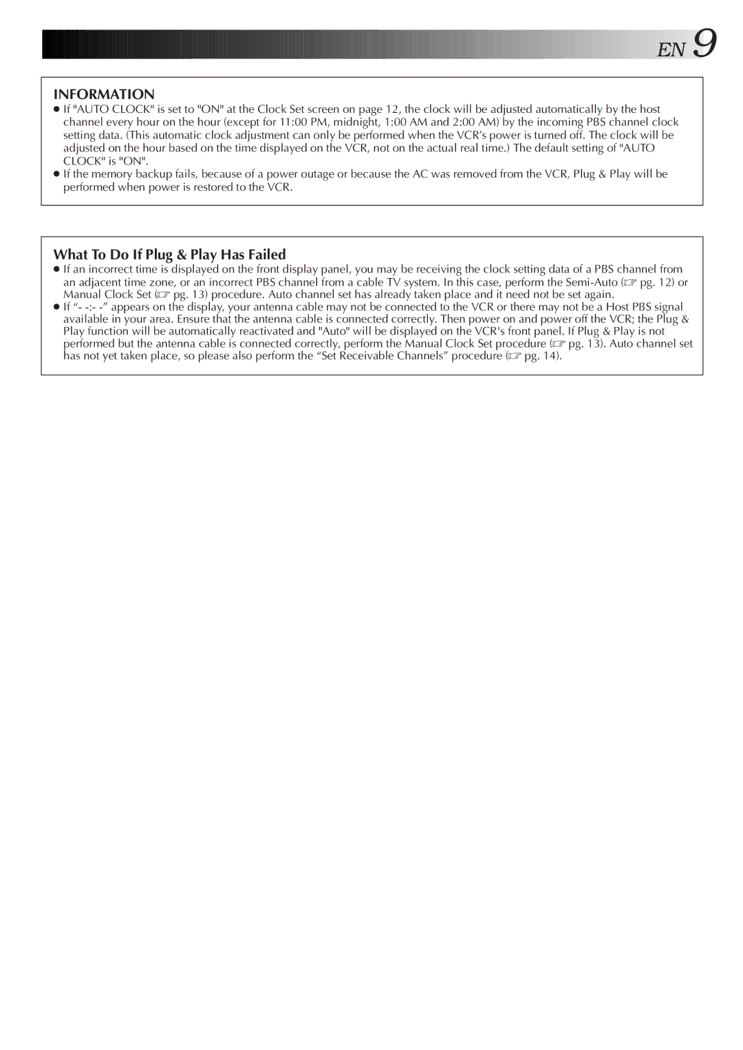 JVC HR-S4600U instruction manual Information 