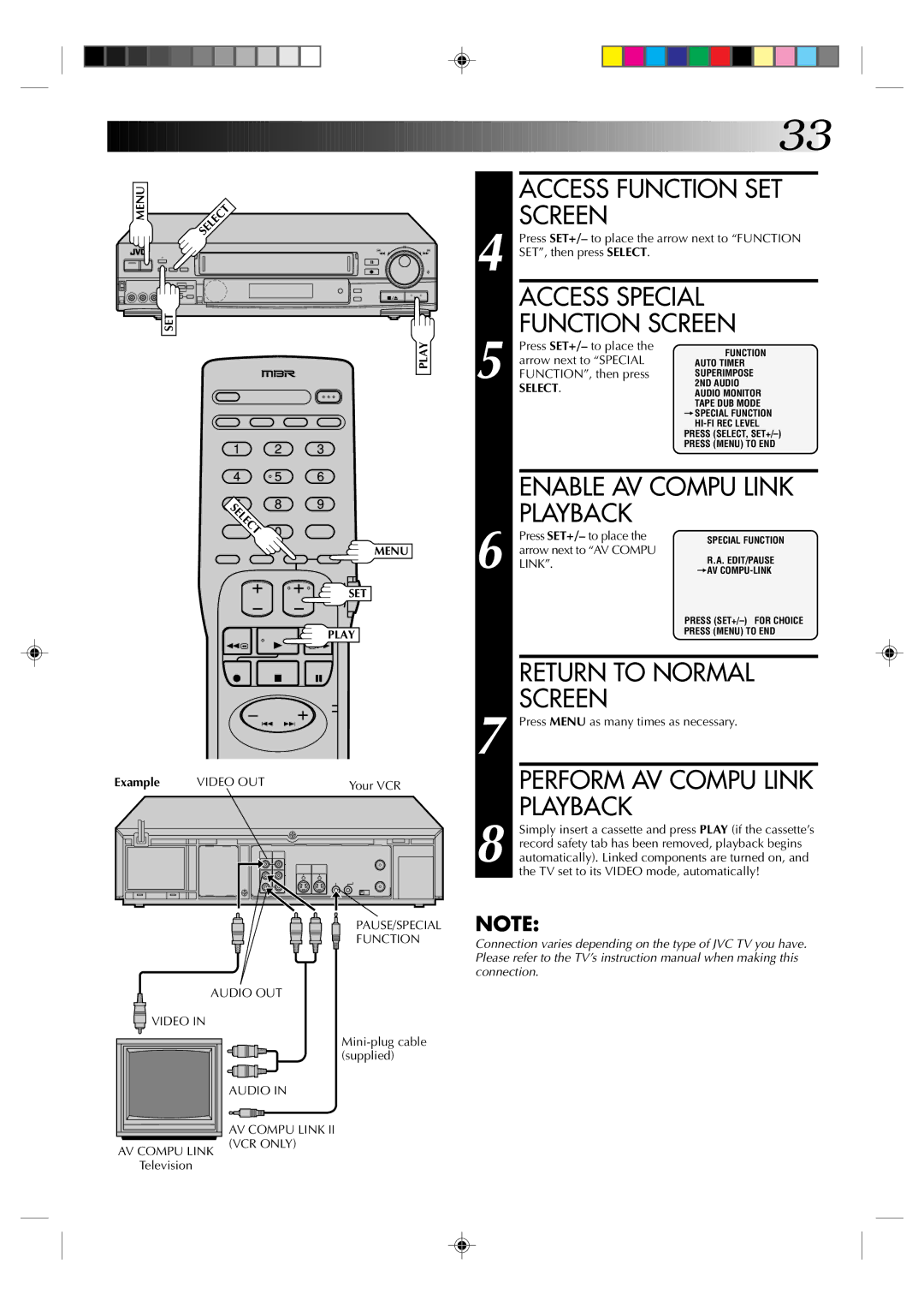 JVC HR-S5300U manual Link 