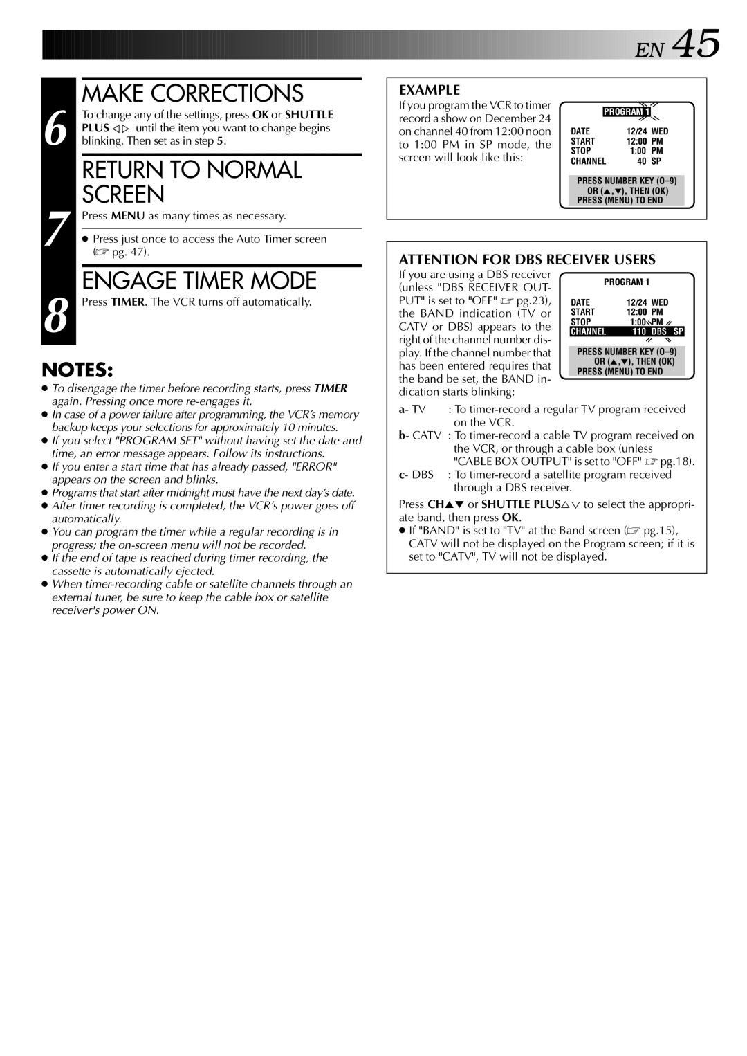 JVC HR-S5400U manual PLUSÞÞuntil the item you want to change begins, Blinking. Then set as in step, On the VCR, Catv 