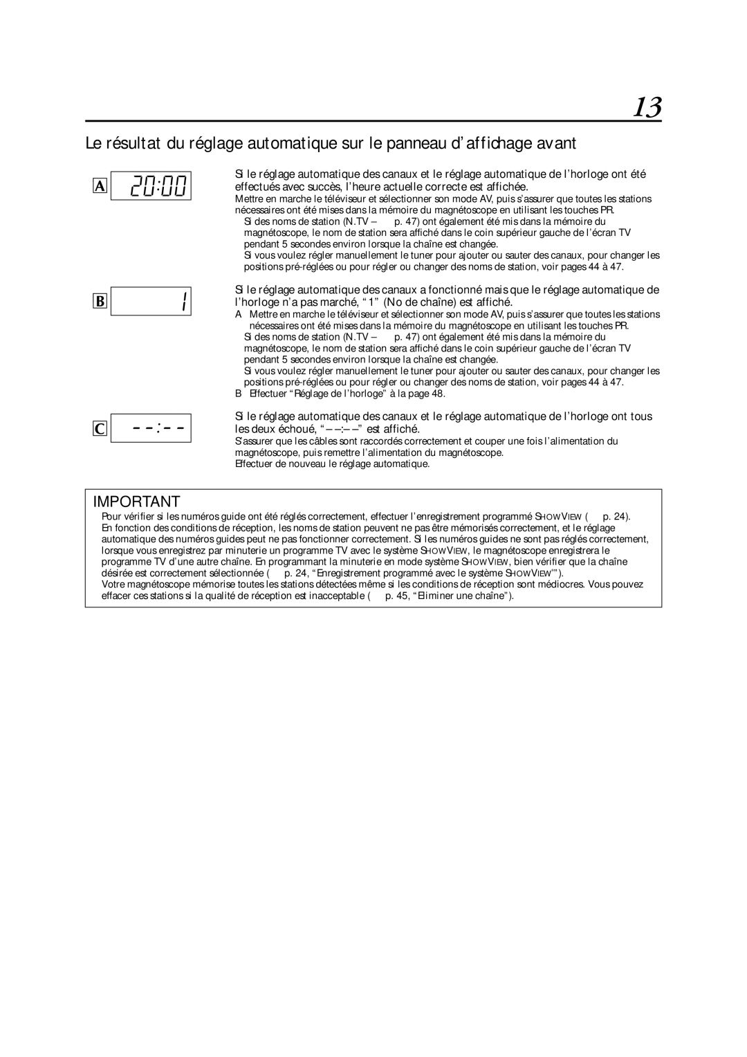 JVC HR-S5955MS manual Effectuer Réglage de l’horloge à la 