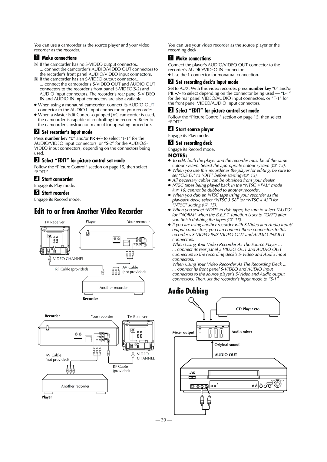 JVC LPT0800-001B, HR-S5980AH, HR-S5980AJ specifications Audio Dubbing 