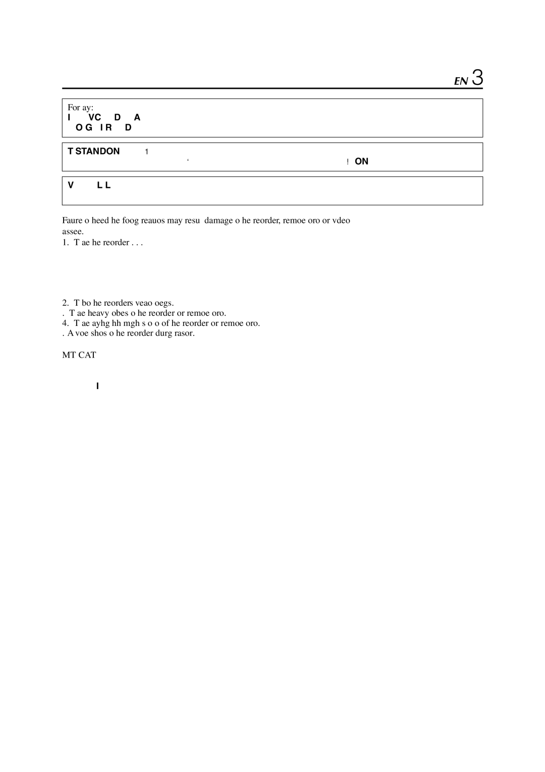 JVC HR-S6700EU specifications Moisture Condensation 