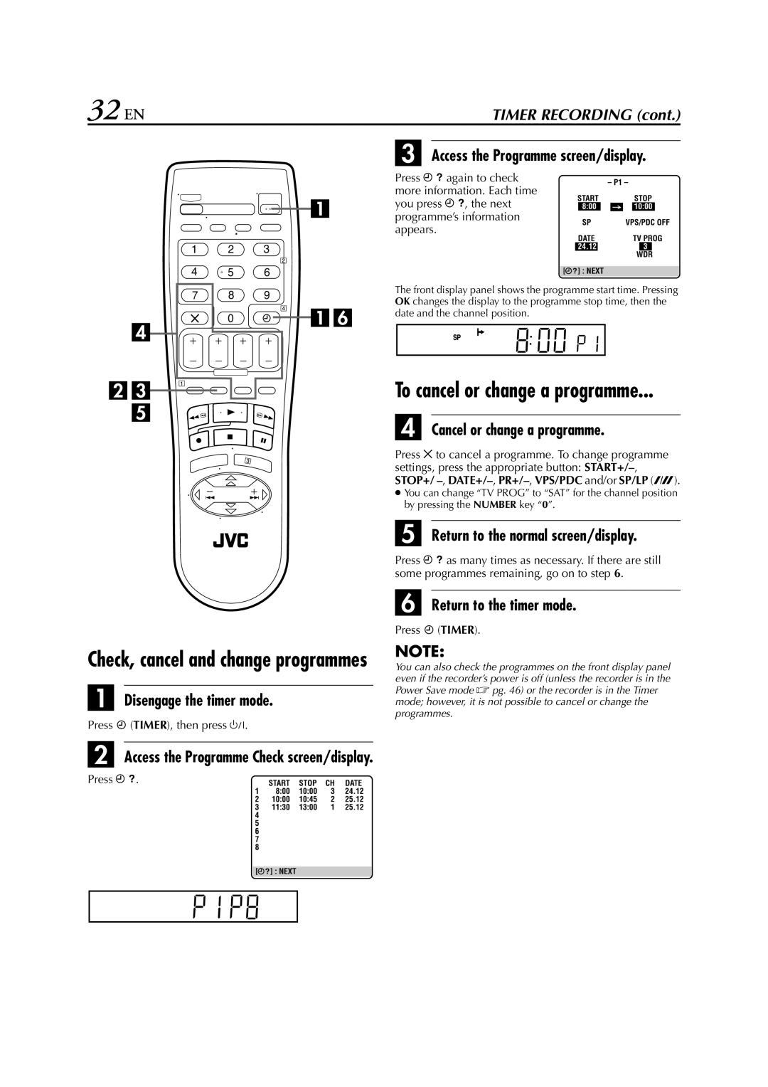 JVC HR-S6700EU specifications 32 EN 