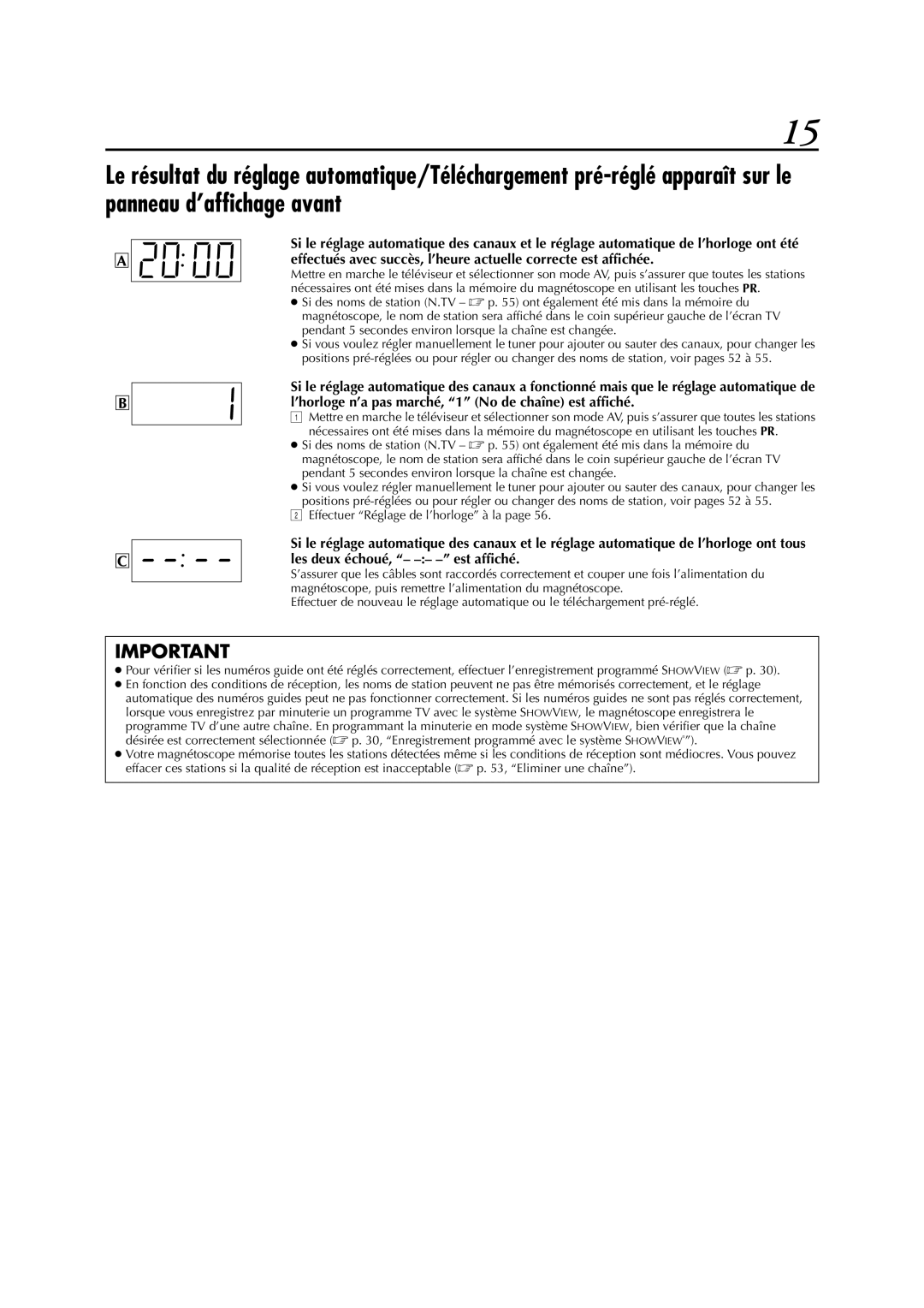 JVC HR-S6700MS manual Effectuer Réglage de l’horloge à la 