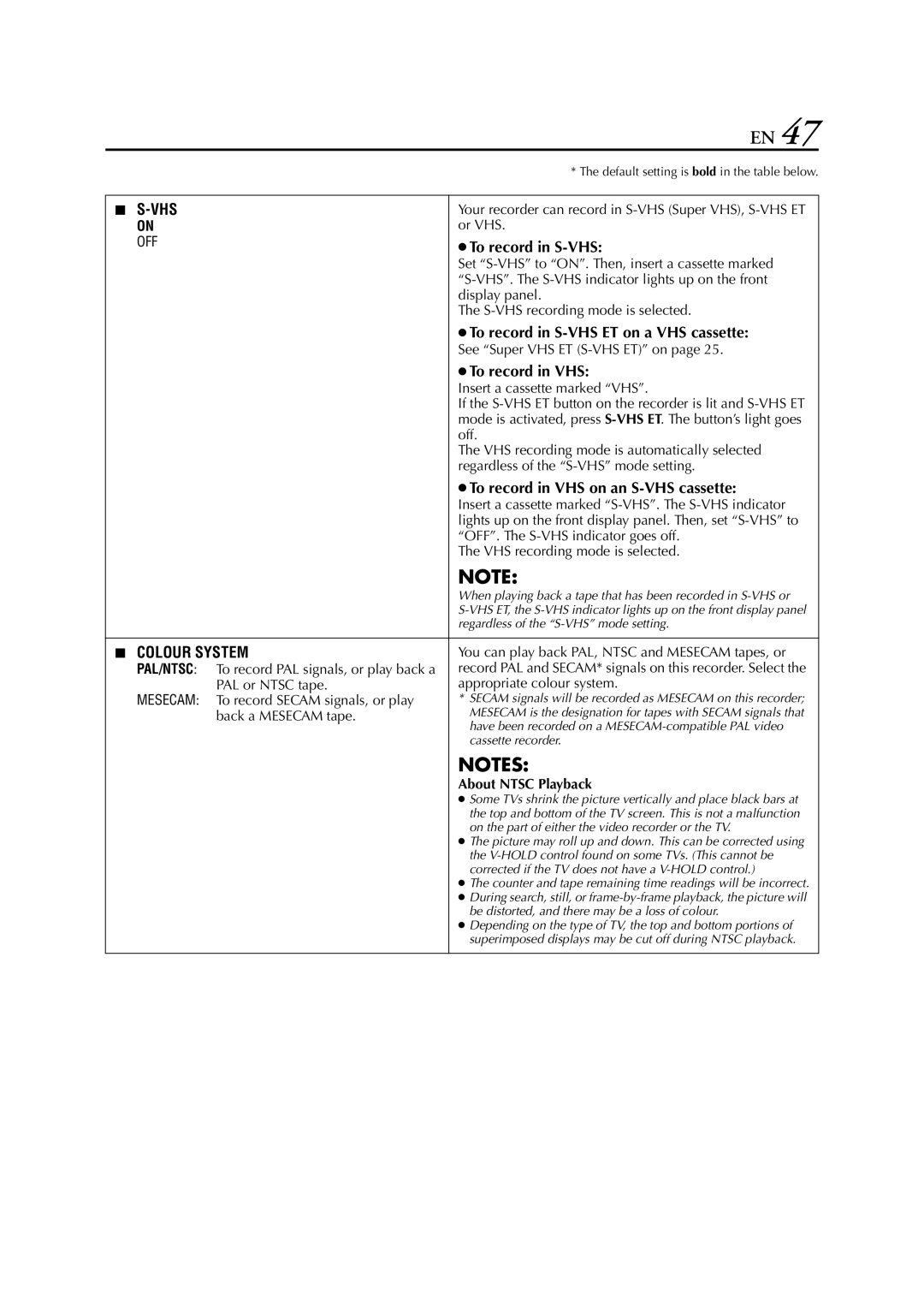 JVC HR-S6711EU specifications About Ntsc Playback 