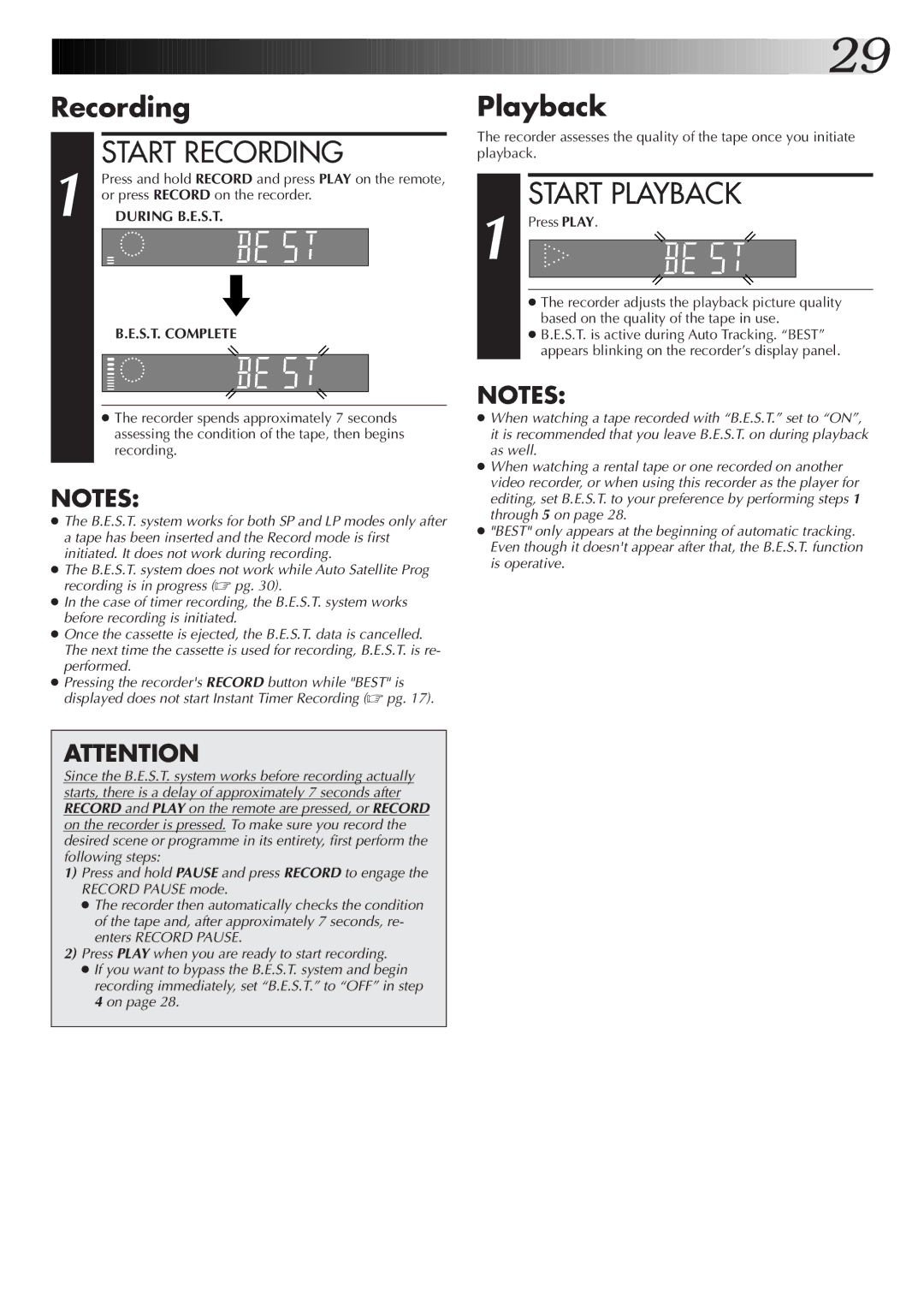 JVC HR-S6722EK setup guide Recording, Playback, Or press Record on the recorder 