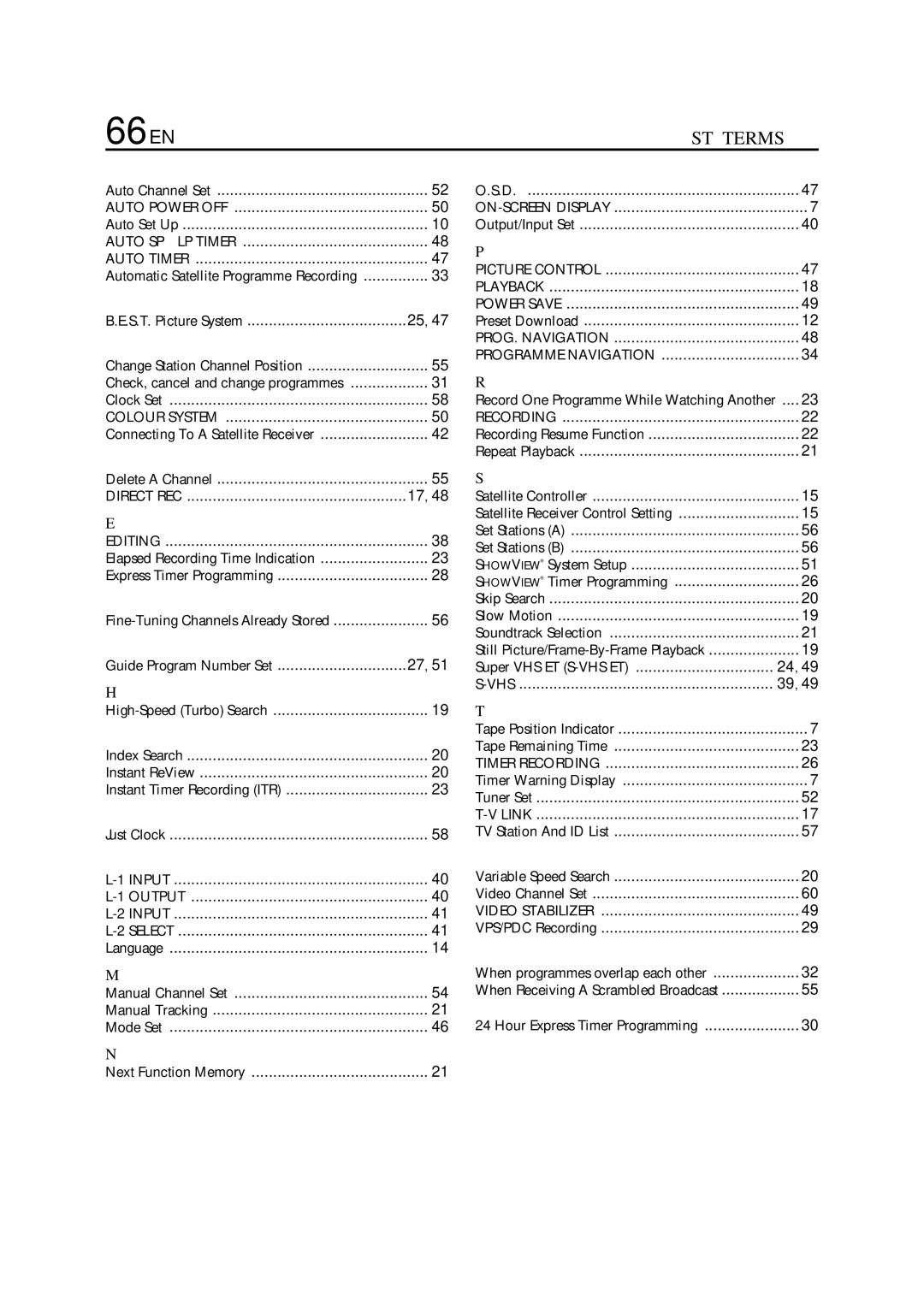 JVC HR-S6950EU, HR-S6953EU specifications 66 EN 