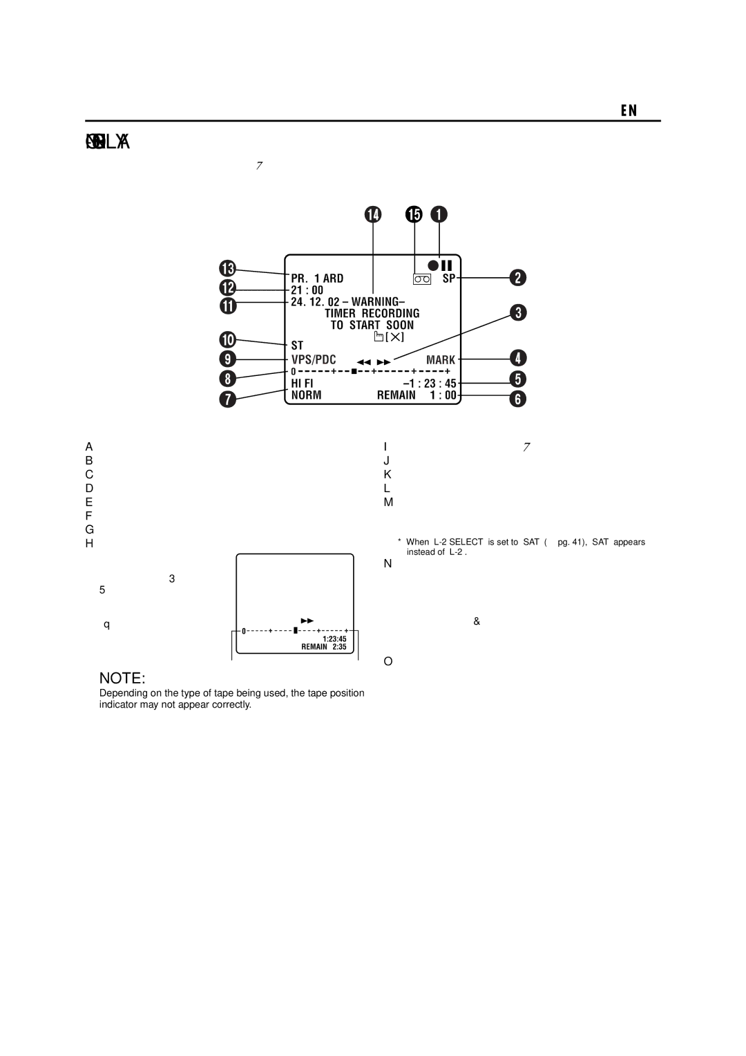 JVC HR-S6953EU, HR-S6950EU specifications ON-SCREEN Display 